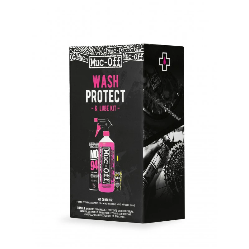 2. Muc-Off - Pachet curatare si protectie Wash Protect and Lube Kit (Dry Lube Version)