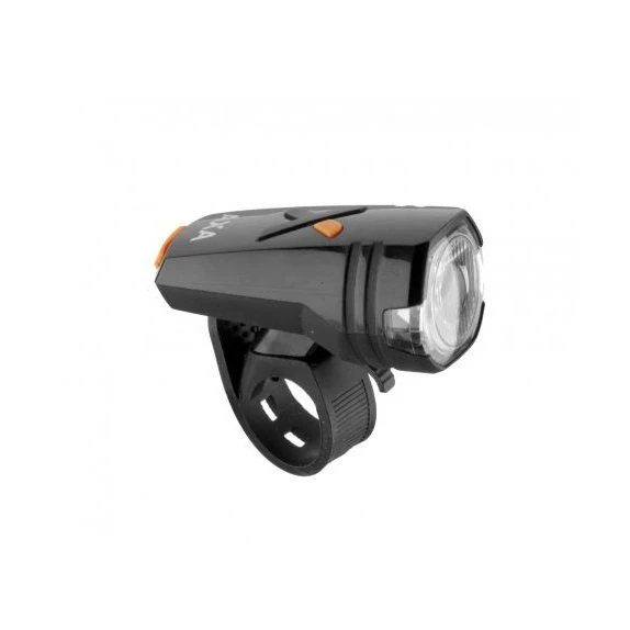1. AXA - Lumini bicicleta fata (far fata) Greenline, 30 lux USB, 1 led - negru