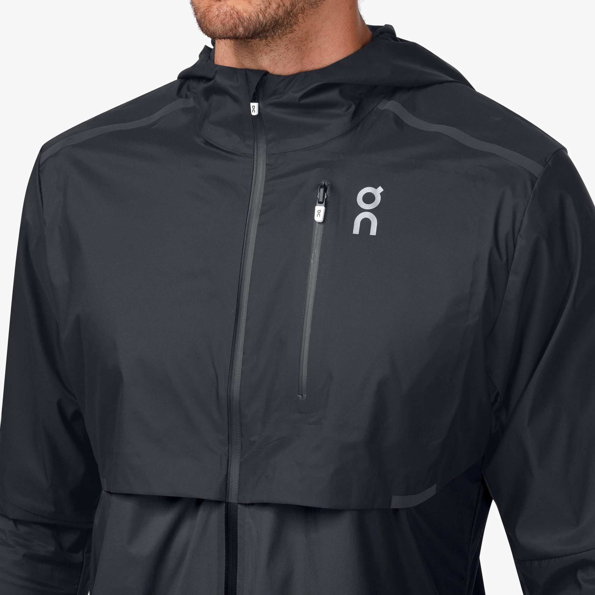 7. On Cloud Weather Running Jacket - jacheta de alergare vant / ploaie pentru barbati - negru