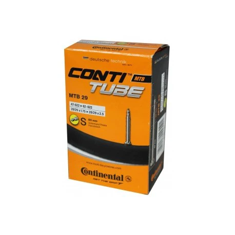 1. Continental - camera bicicleta 29" - MTB S60 29 x1.75 - 29x2.5 - 47-62-622 - valva presta 60mm