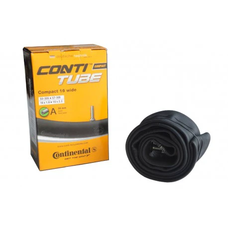 1. Continental - camera bicicleta Compact 16 Wide 16x1.9-16x2.3 - 50/57-305 - valva auto 34mm