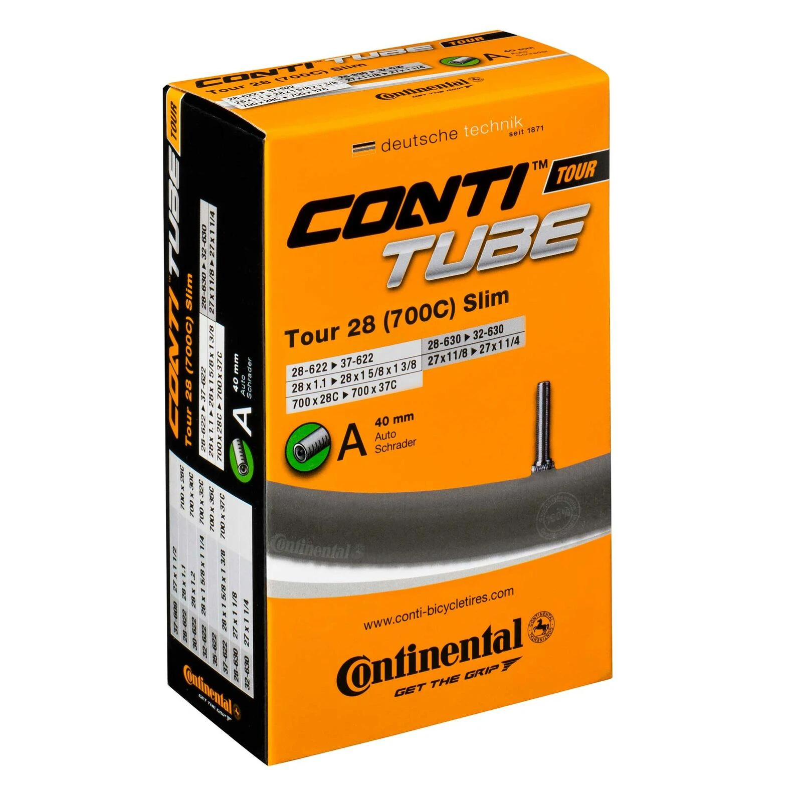 1. Continental - camera bicicleta 28" compatibila anvelope home trainer 29" - 28-609-> 37-642 - 700x28C-> 700x37C - valva presta 42mm