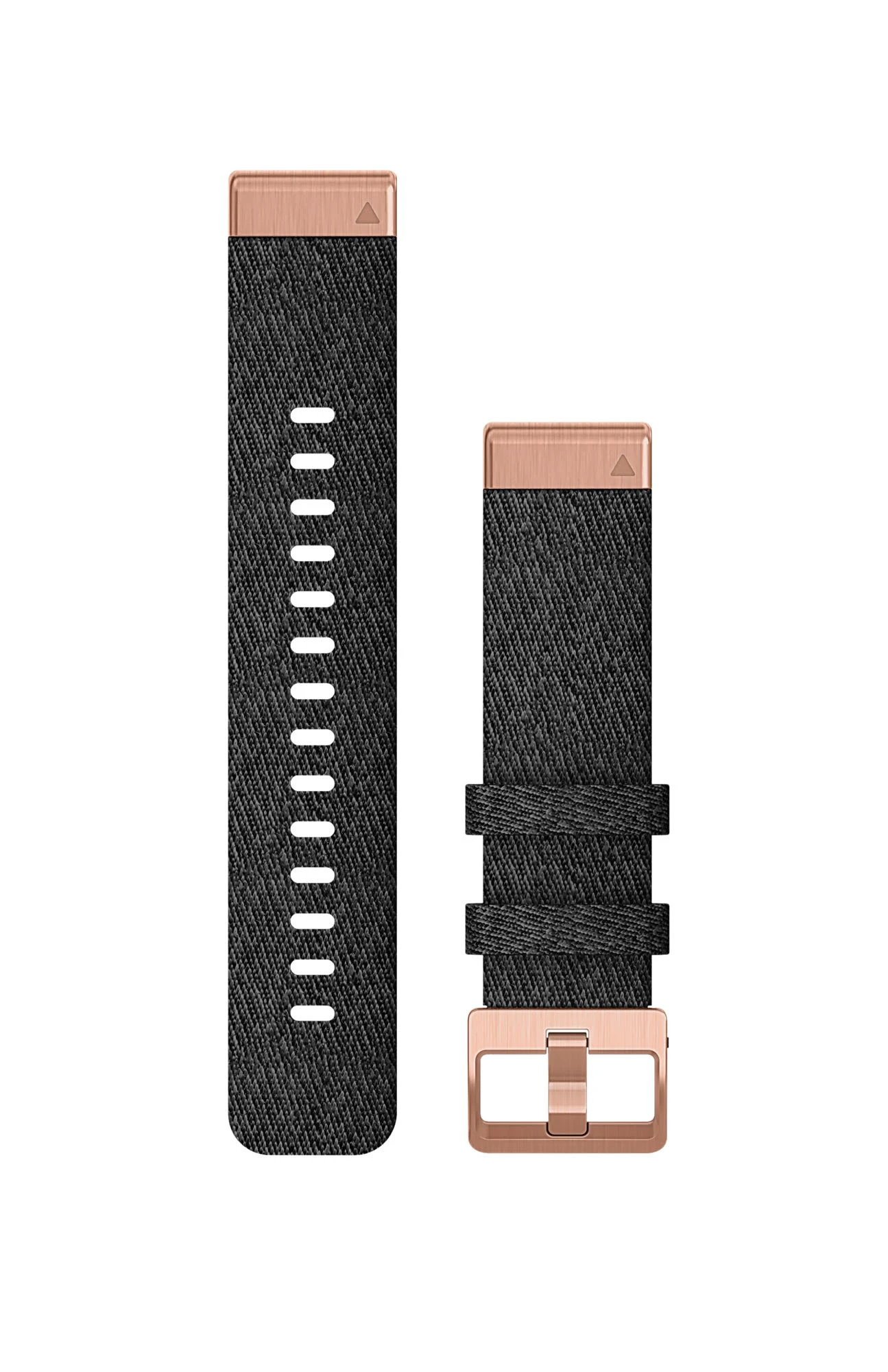1. Garmin curea nailon - QuickFit 20 - neagra - rose gold