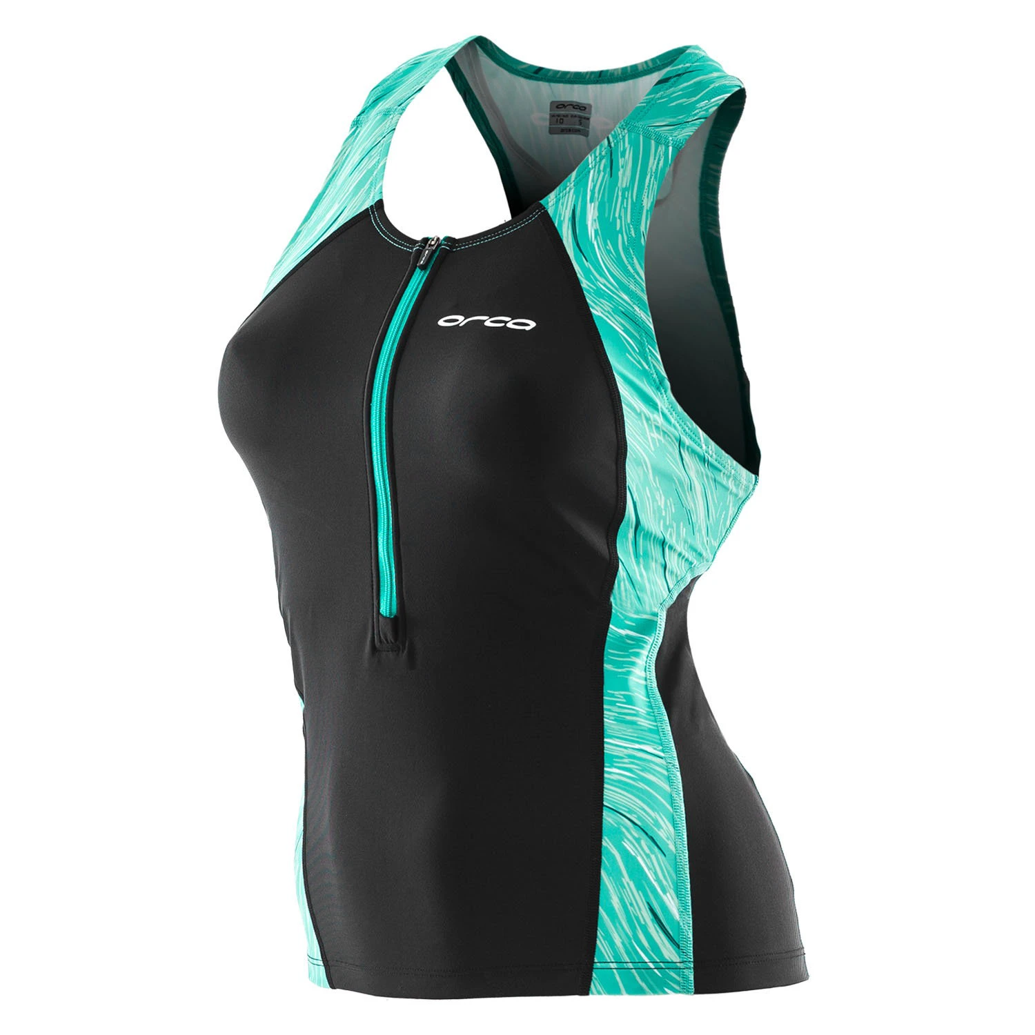 1. Orca Core Singlet Top triatlon negru-turcoaz