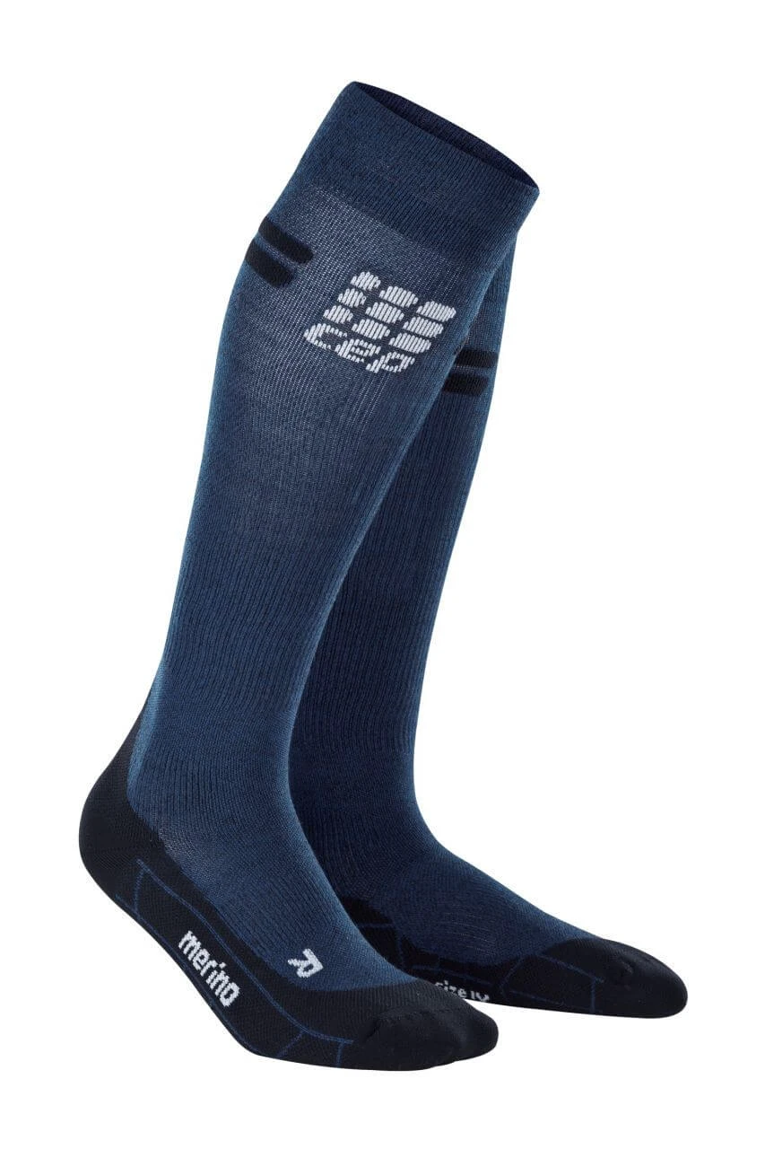 1. CEP Run Merino Socks W bleumarin-negru