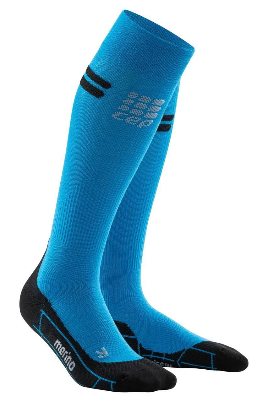 1. CEP Run Merino Socks W electric albastru-negru
