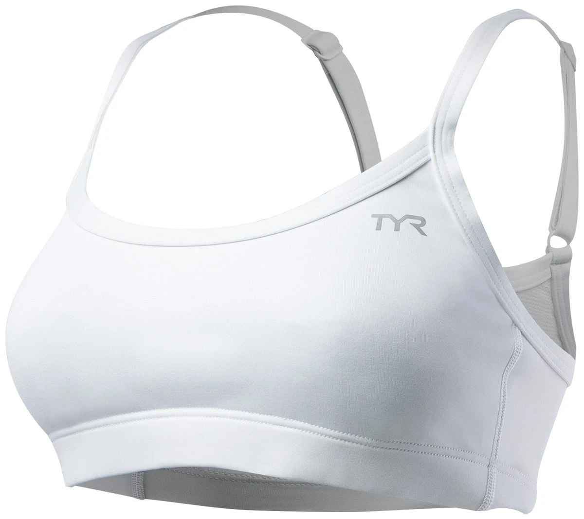 1. TYR Sutien Low Impact Sports alb