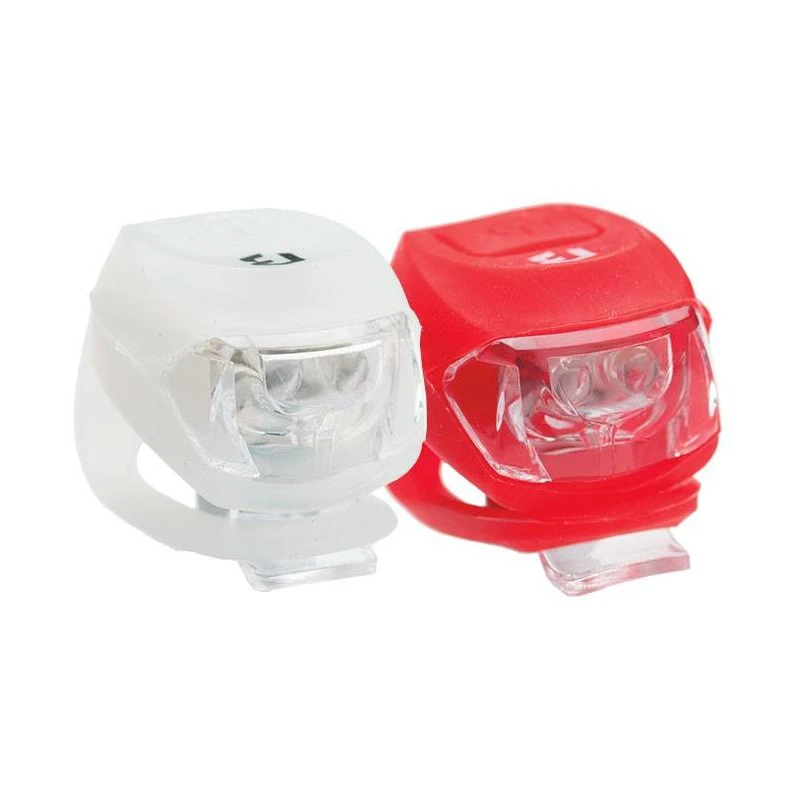 1. BikeFun - Set lumini pentru bicicleta (far + stop) Bikefun Pixie, 2 x alb + 2 x rosu