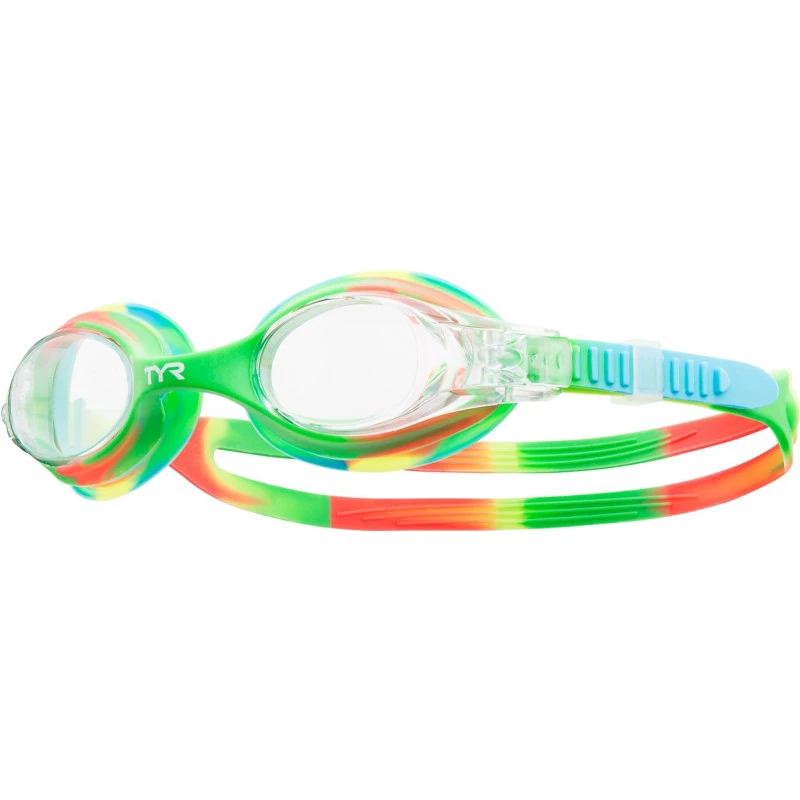 1. TYR Ochelari Inot Swimple Tye Dye Verde-Orange