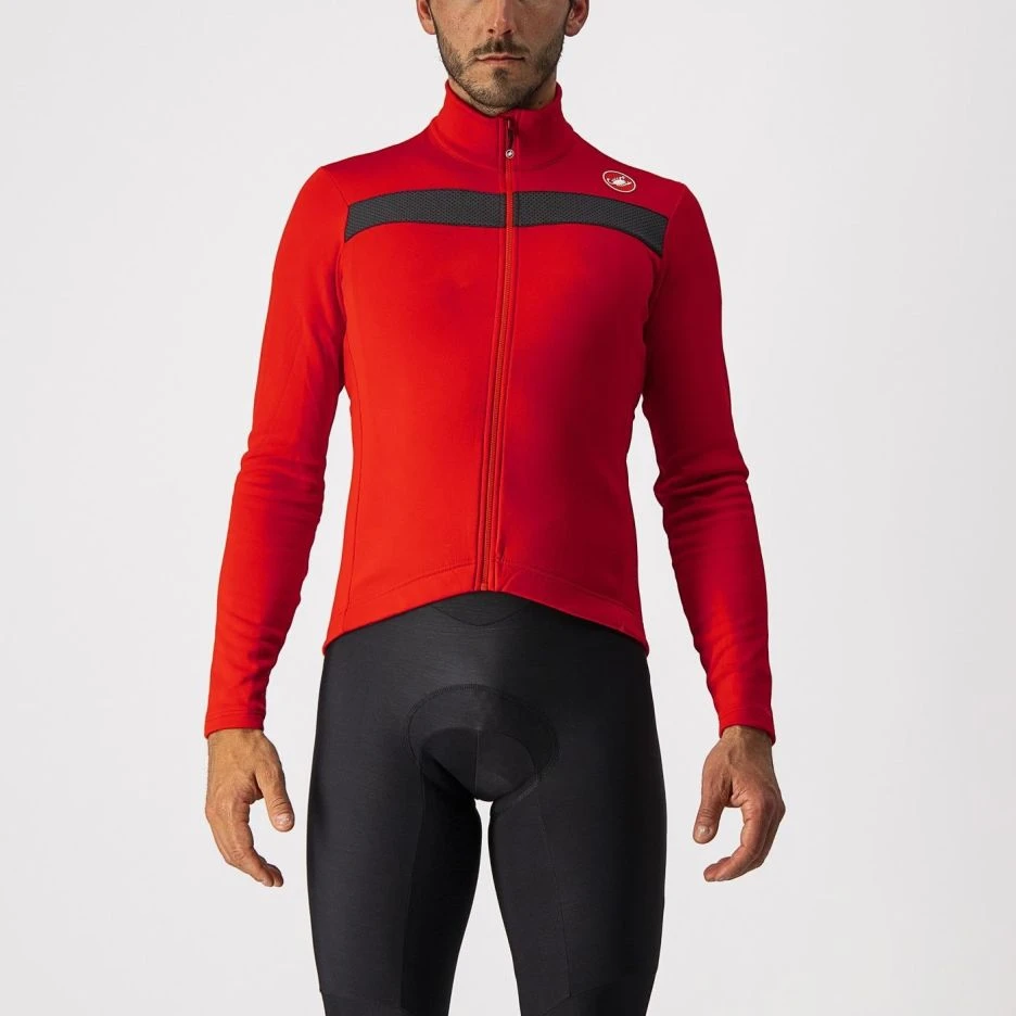 1. Castelli - tricou maneca lunga 14-20 gr C - Puro 3 FZ - rosu