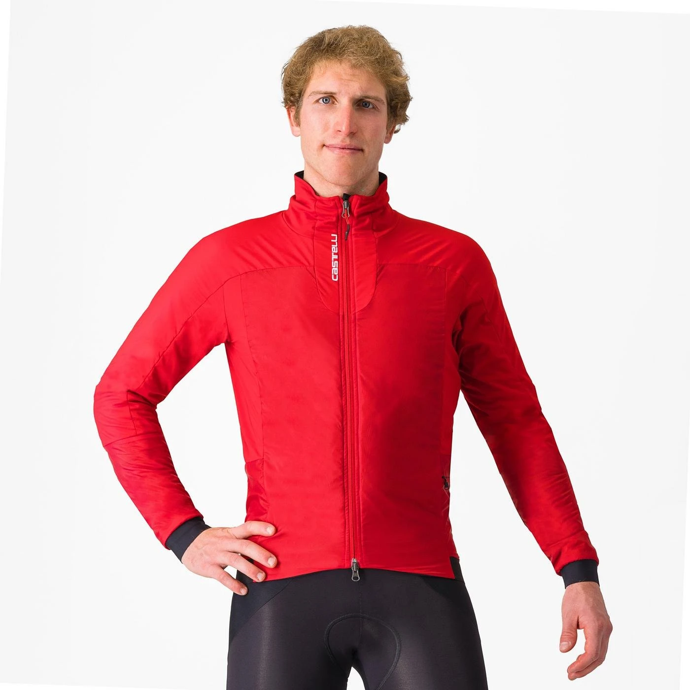 1. Castelli - jacheta iarna 0-12 gr C - Fly Thermal Jacket - rosu aprins