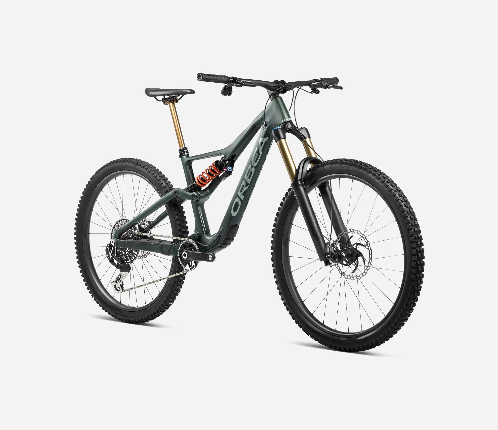 2. Bicicletă MTB Enduro full suspension Orbea RALLON M11 AXS - Forest Green | Blue Stone (Gloss)