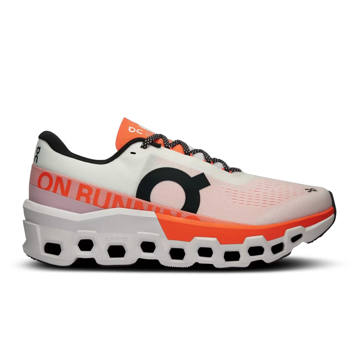 1. On Cloudmonster 2 - pantofi alergare pentru barbati - Alb portocaliu White | Flame