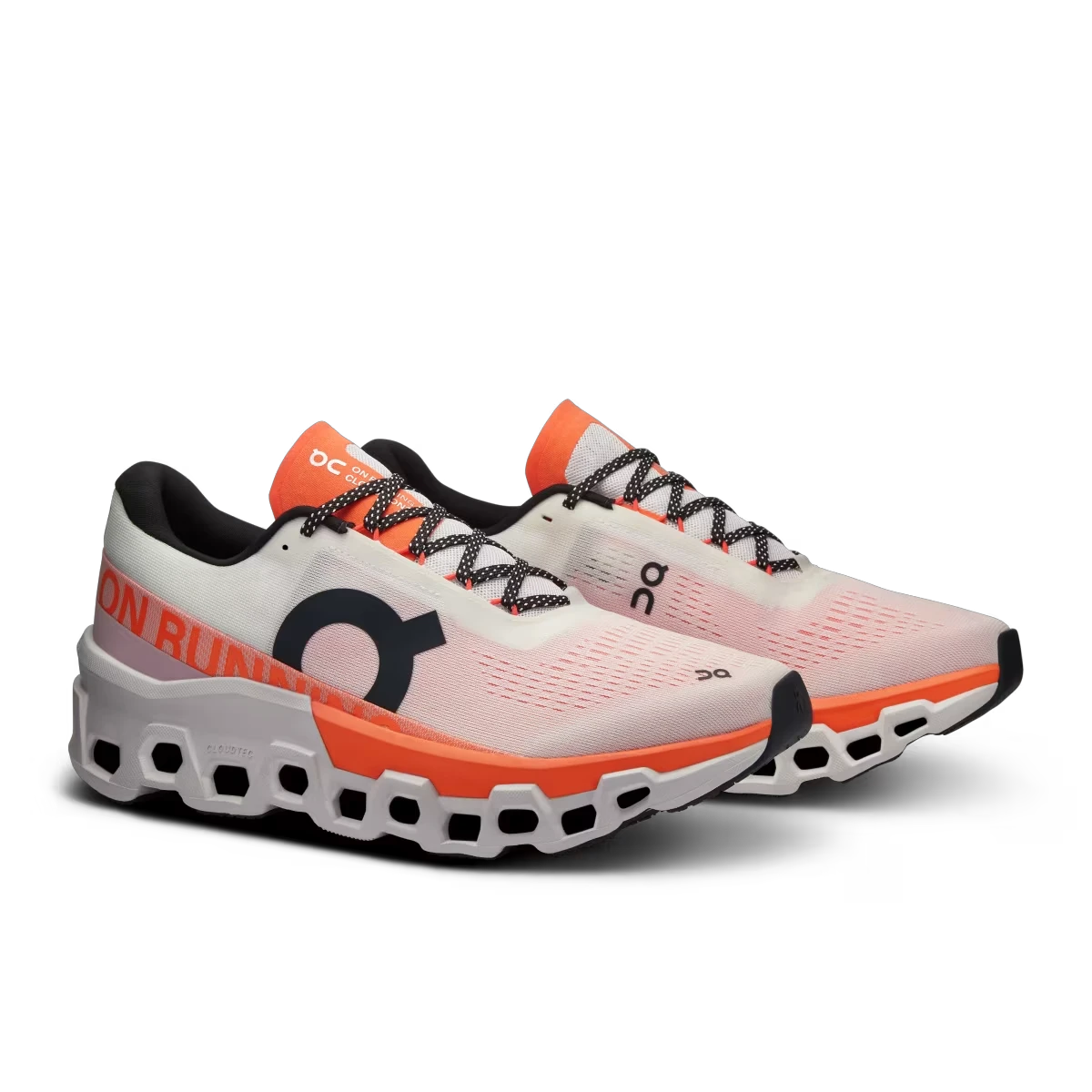 6. On Cloudmonster 2 - pantofi alergare pentru femei - Alb portocaliu Undyed | Flame