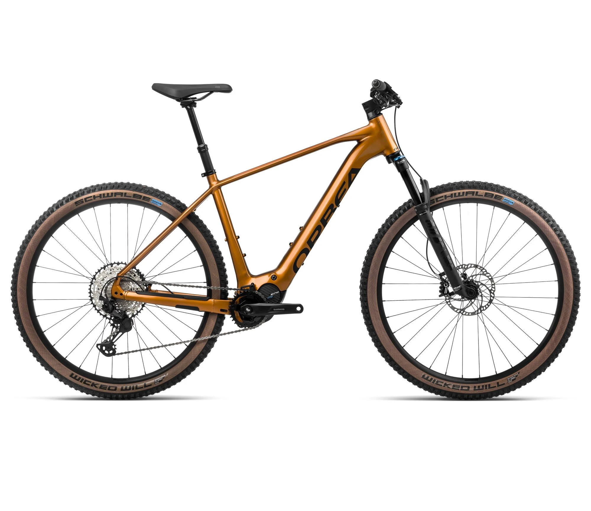 1. Orbea URRUN 10 Leo Orange (Gloss) - Black (Matt) - bicicletă electrică MTB hardtail