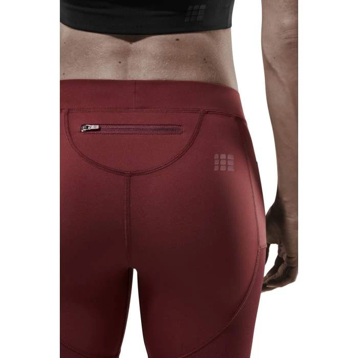 7. CEP - colanti de alergare - Run compression Tights 3.0 W - Rosu Inchis I Petrol