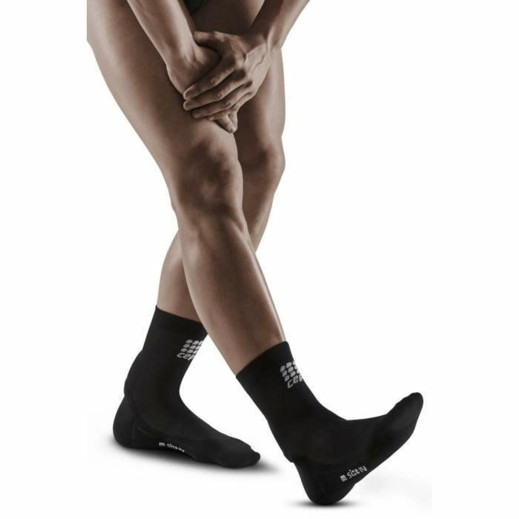 CEP - ortho calcaiul lui Ahile - Achilles Support Compression Short Socks - Negru - 72236