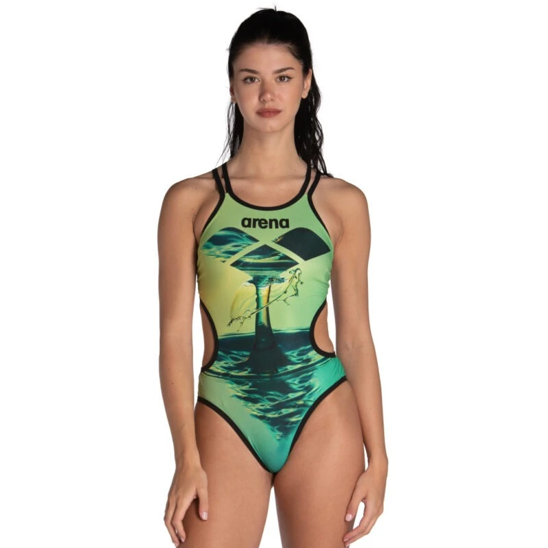 1. Arena - costum inot femei intreg - One Double Cros - Soft Green