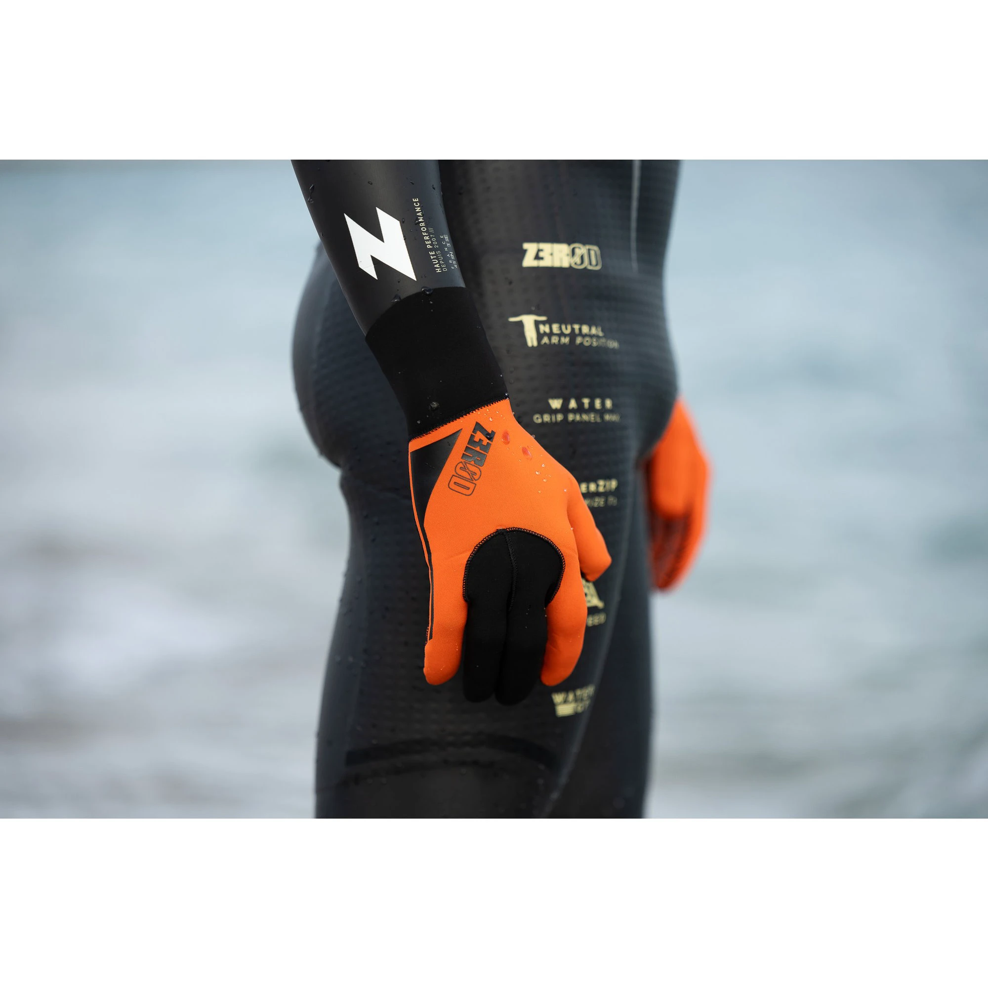 4. Z3R0D - Manusi inot neopren NEO gloves - portocaliu negru