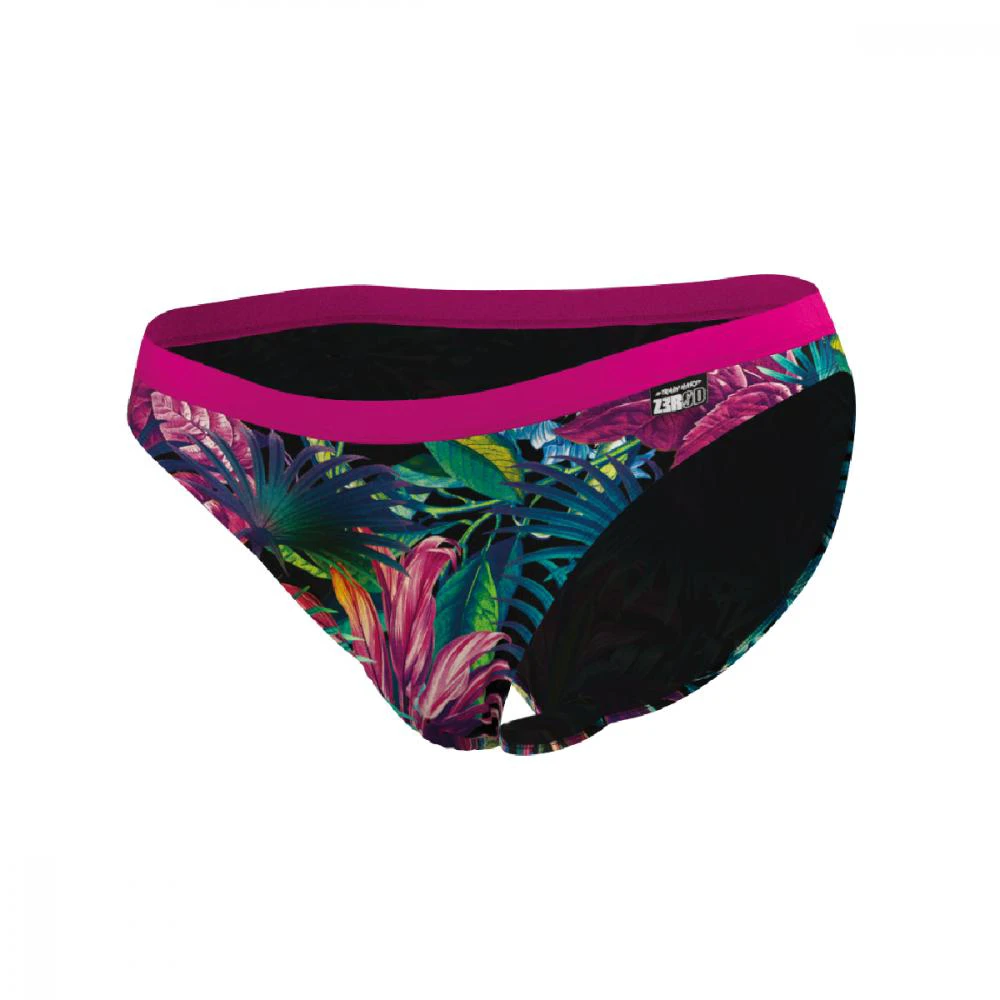 Z3R0D - slip Costum baie femei two pieces - verde roz albastru tropadelic - 58664