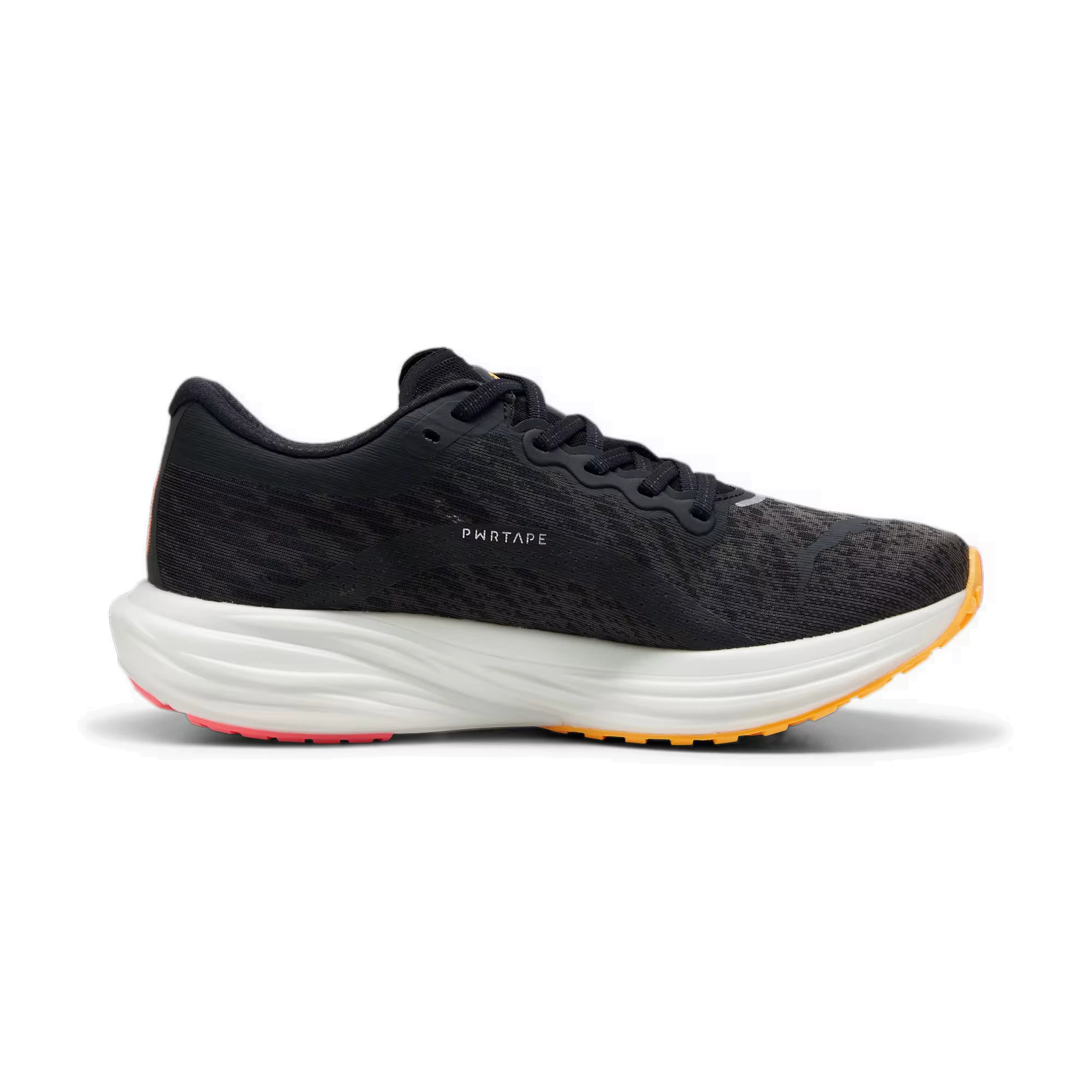Puma - pantofi alergare pentru barbati Deviate Nitro 2 FF - negru alb portocaliu Sun Stream sunset glow - 58734