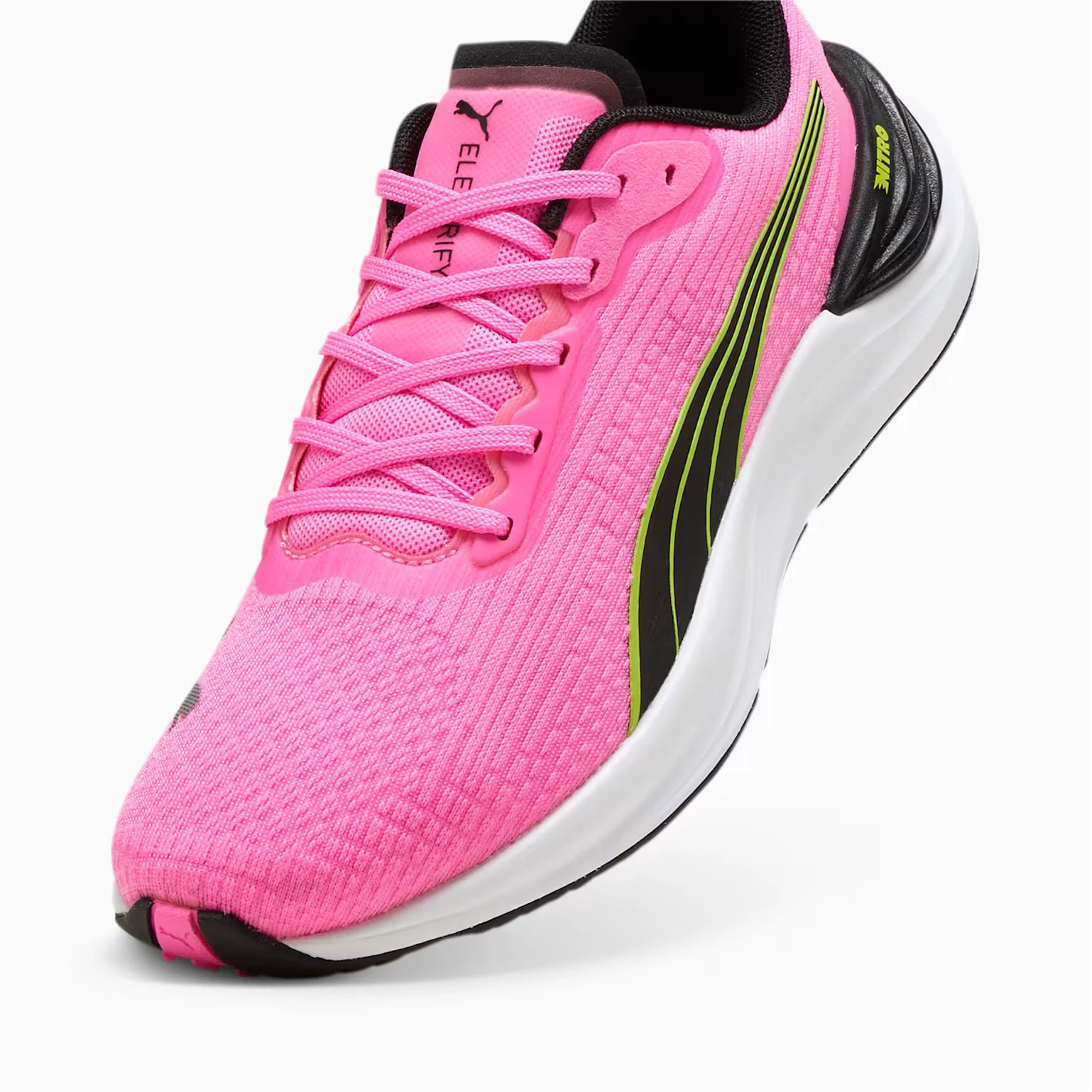 4. Puma - pantofi alergare pentru femei Electrify NITRO 3 W shoes - roz intens Poison verde Lime