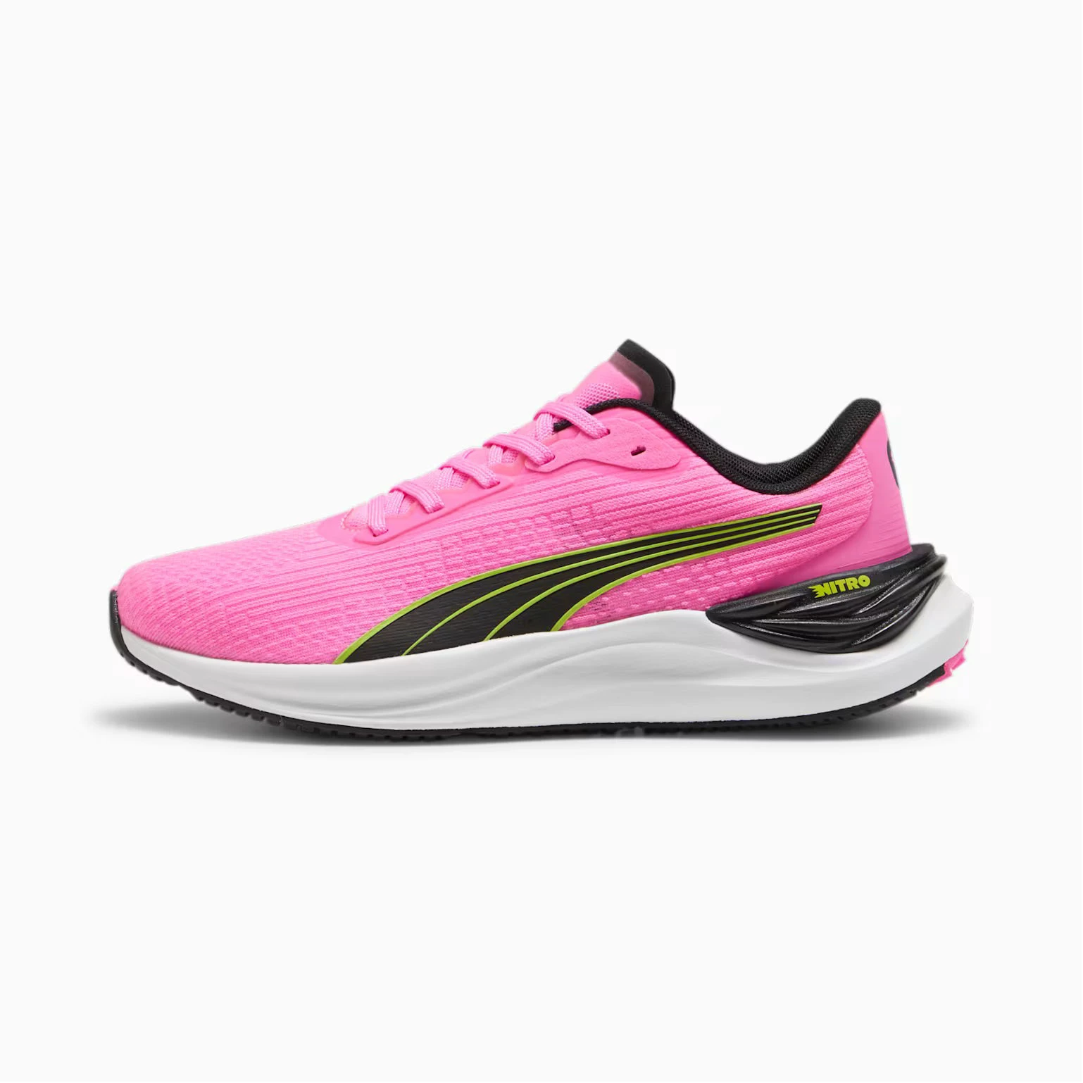 3. Puma - pantofi alergare pentru femei Electrify NITRO 3 W shoes - roz intens Poison verde Lime