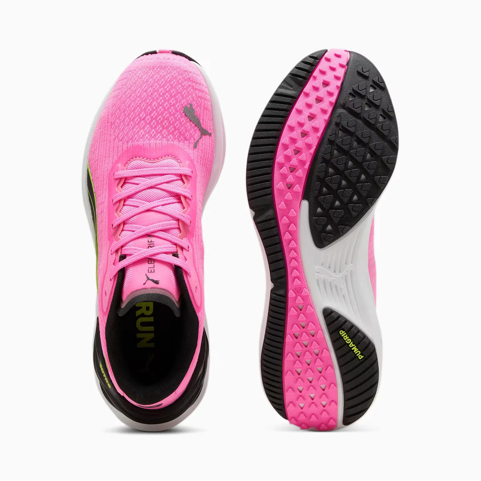2. Puma - pantofi alergare pentru femei Electrify NITRO 3 W shoes - roz intens Poison verde Lime