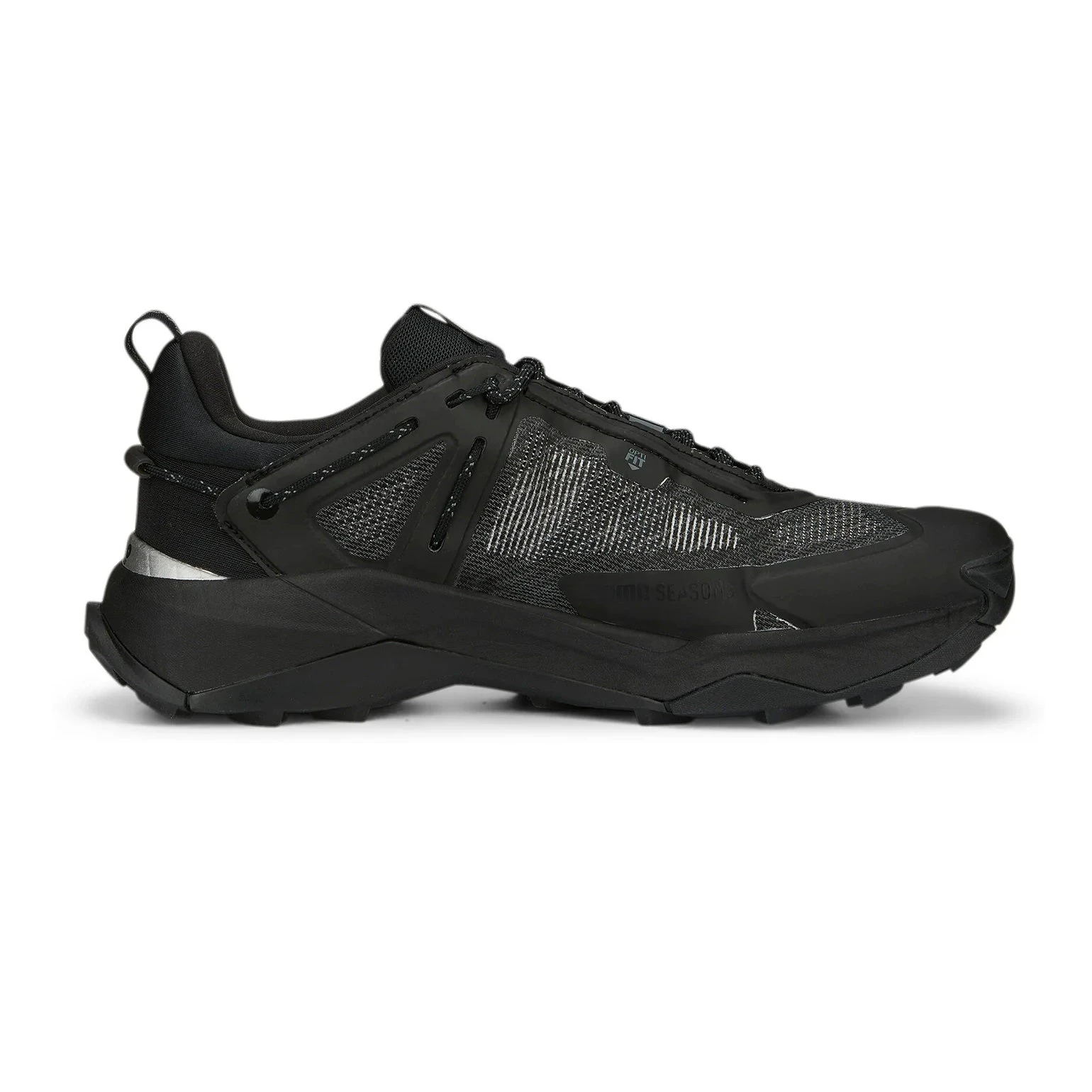 1. Puma - pantofi alergare trail pentru barbati Explore NITRO GTX - negri gri argintiu
