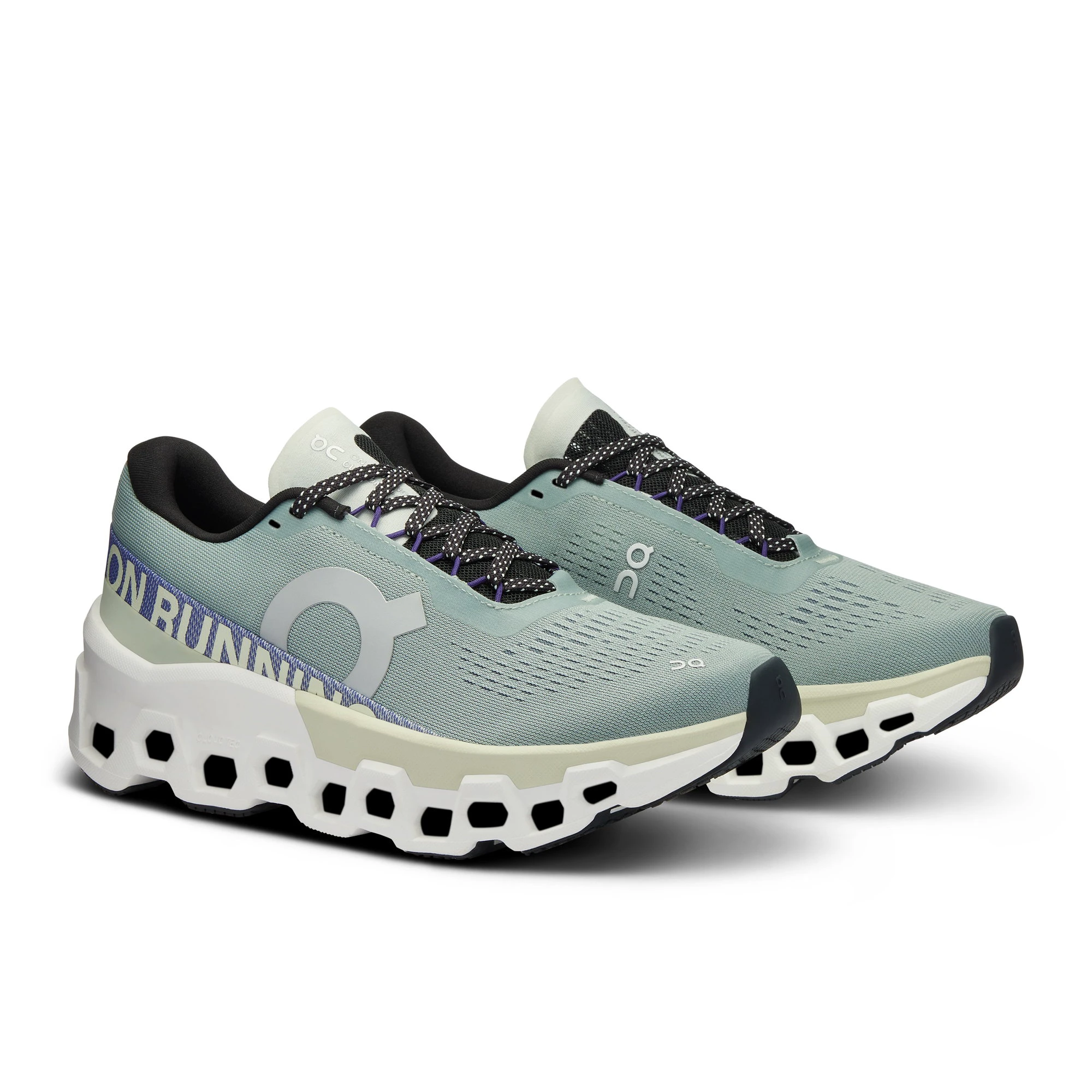6. On Cloudmonster 2 - pantofi alergare pentru femei - gri mineral albastru verde deschis aloe