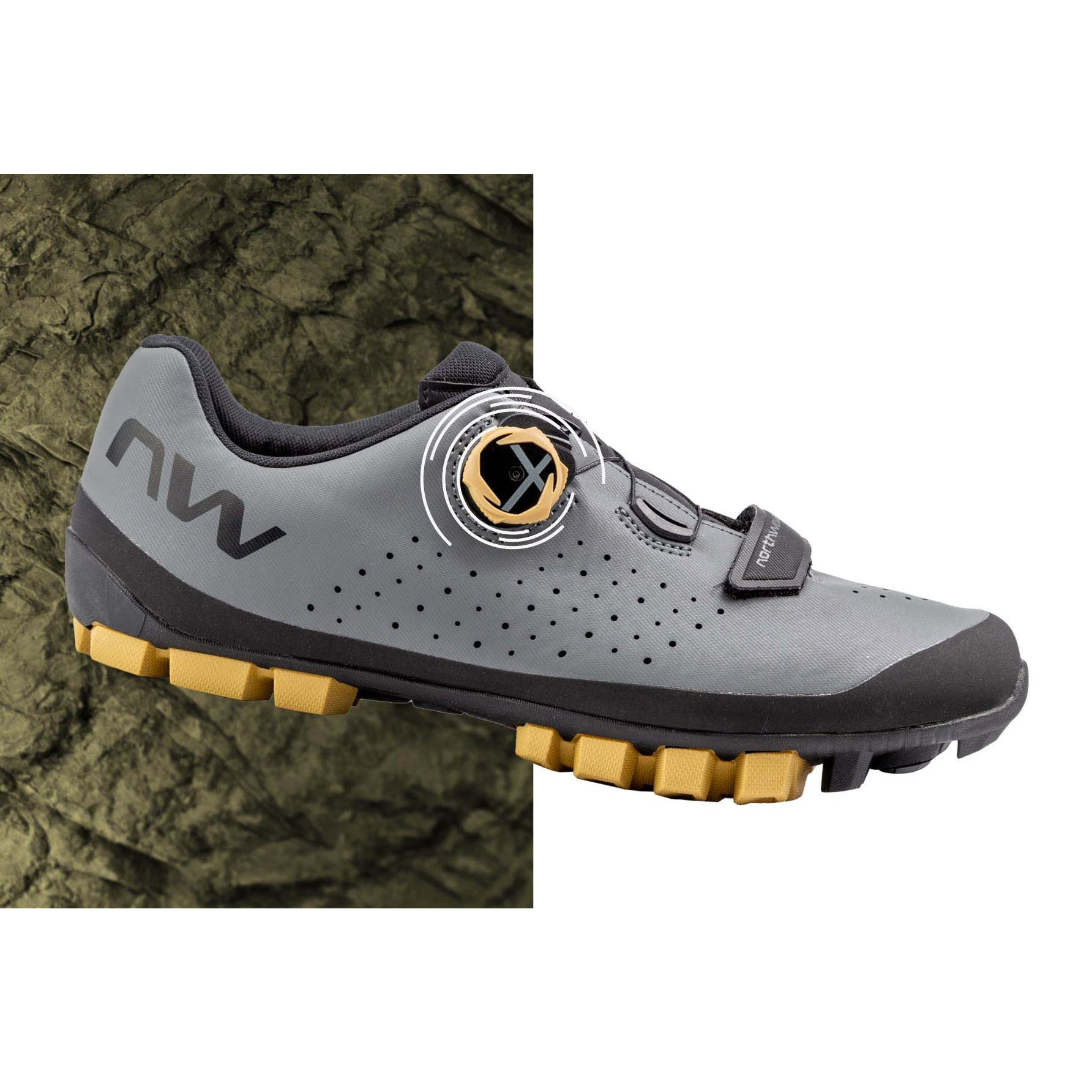 12. Pantofi MTB XC Northwave Hammer Plus - negru/gri închis | off-road