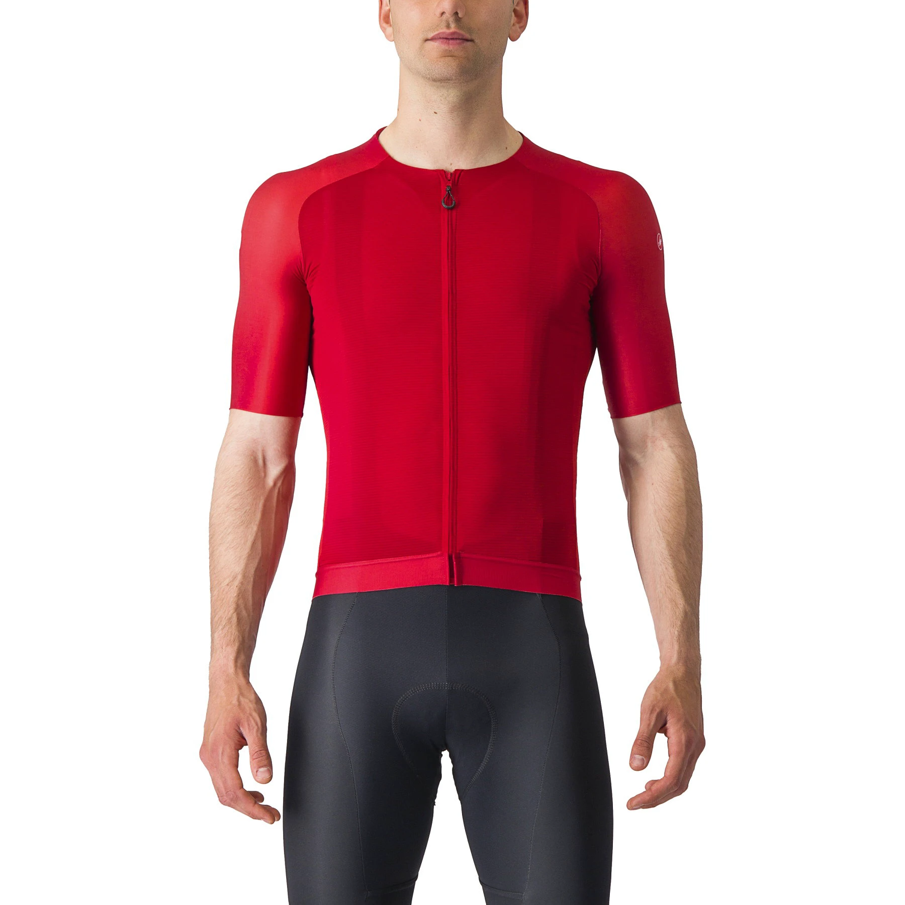1. Castelli - tricou ciclism cu maneca scurta pentru barbati Aero Race 7.0 - rosu intens rich