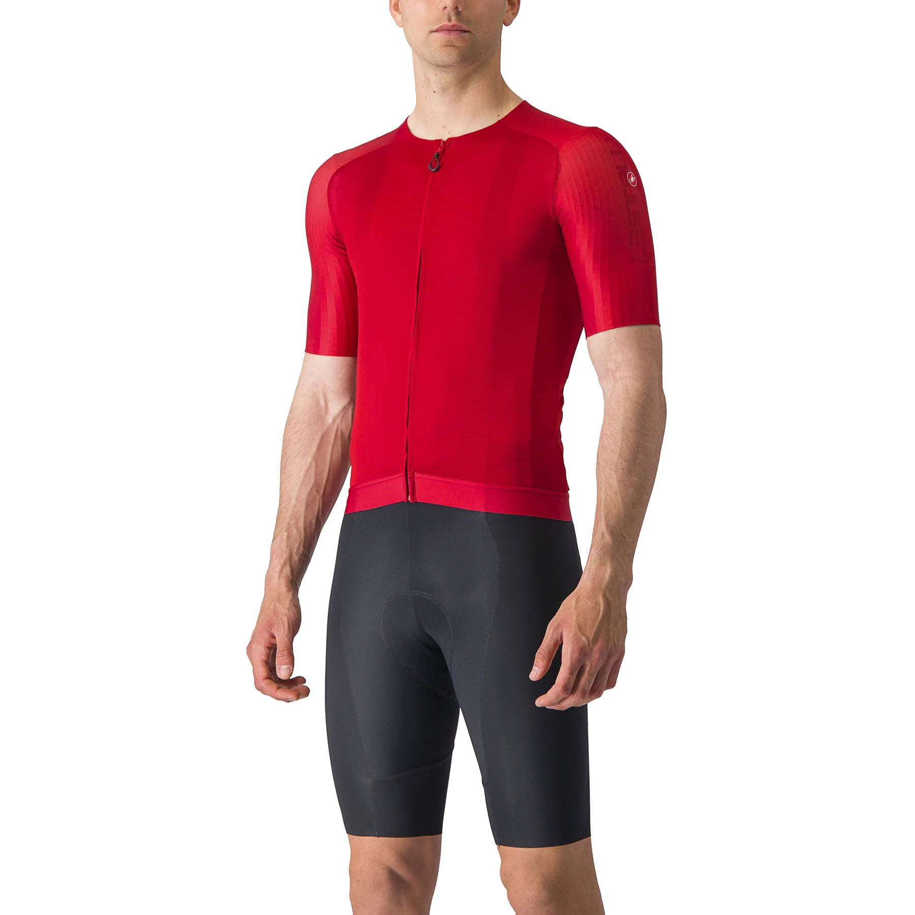 4. Castelli - tricou ciclism cu maneca scurta pentru barbati Aero Race 7.0 - rosu intens rich