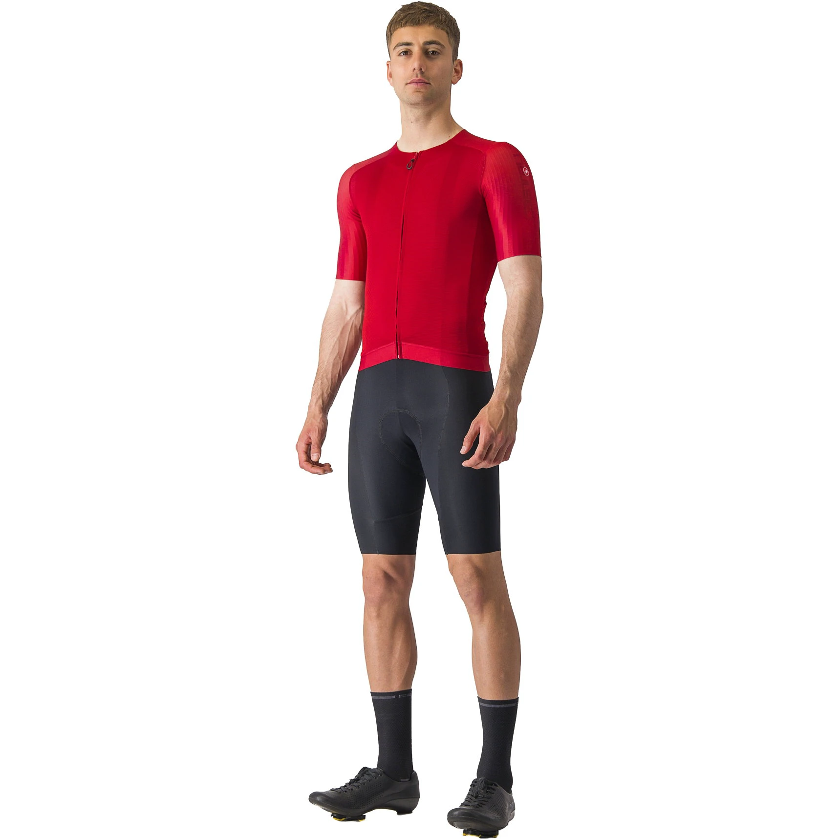 8. Castelli - tricou ciclism cu maneca scurta pentru barbati Aero Race 7.0 - rosu intens rich