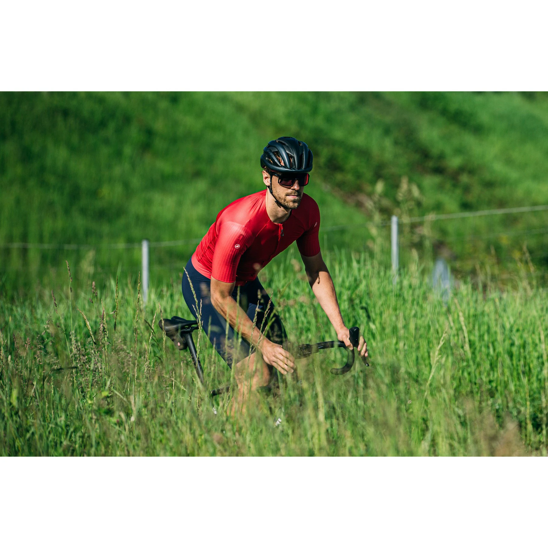 10. Castelli - tricou ciclism cu maneca scurta pentru barbati Aero Race 7.0 - rosu intens rich