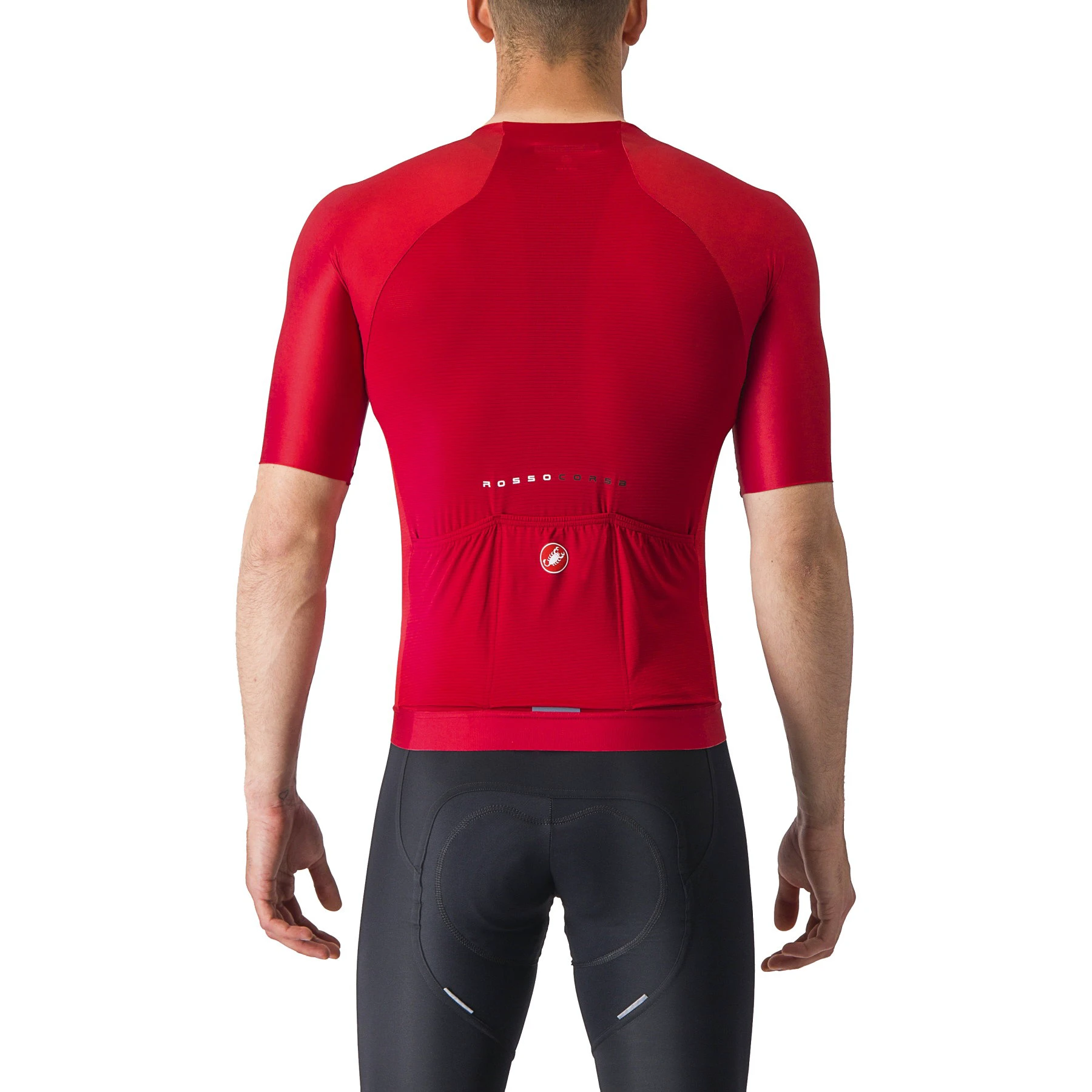 2. Castelli - tricou ciclism cu maneca scurta pentru barbati Aero Race 7.0 - rosu intens rich