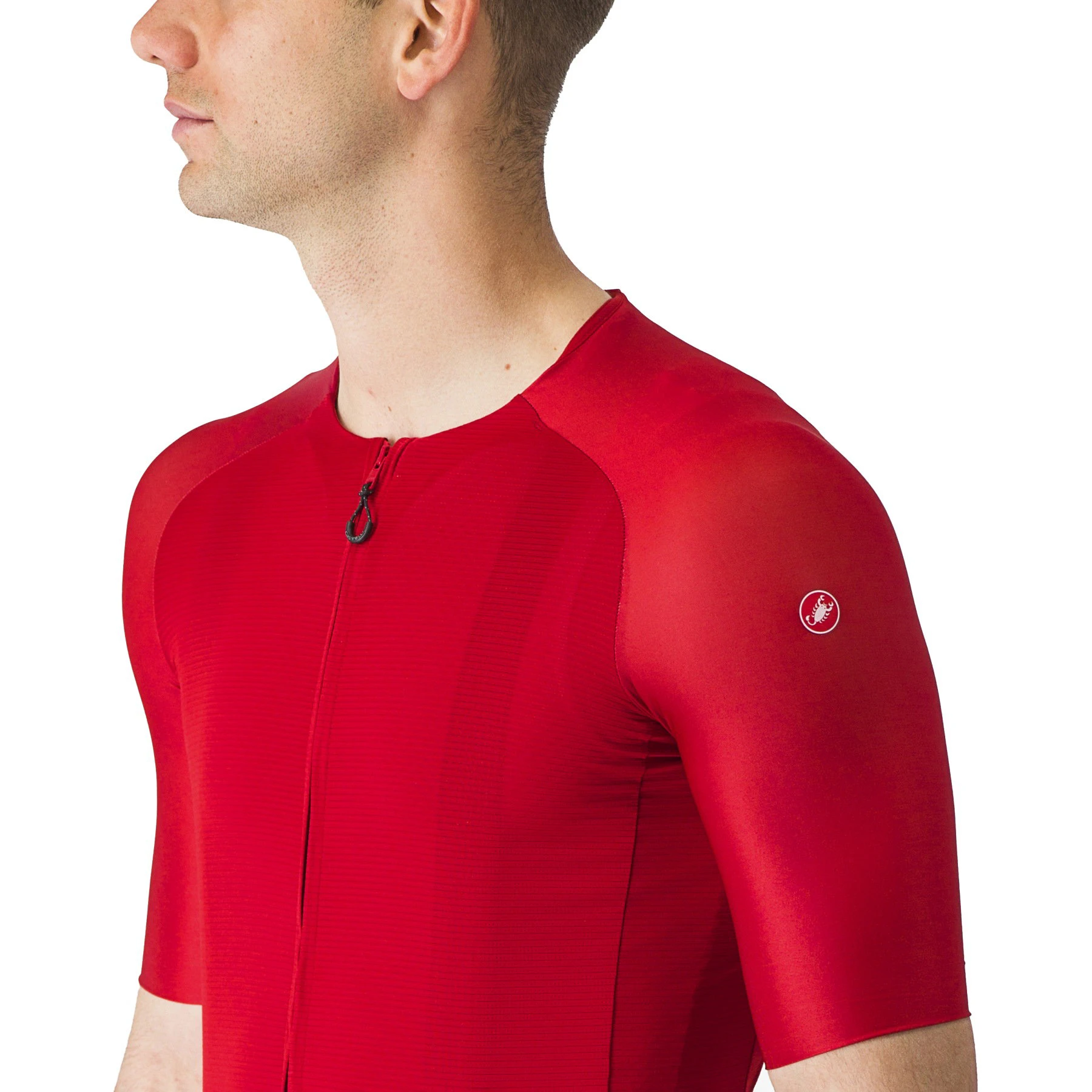 9. Castelli - tricou ciclism cu maneca scurta pentru barbati Aero Race 7.0 - rosu intens rich