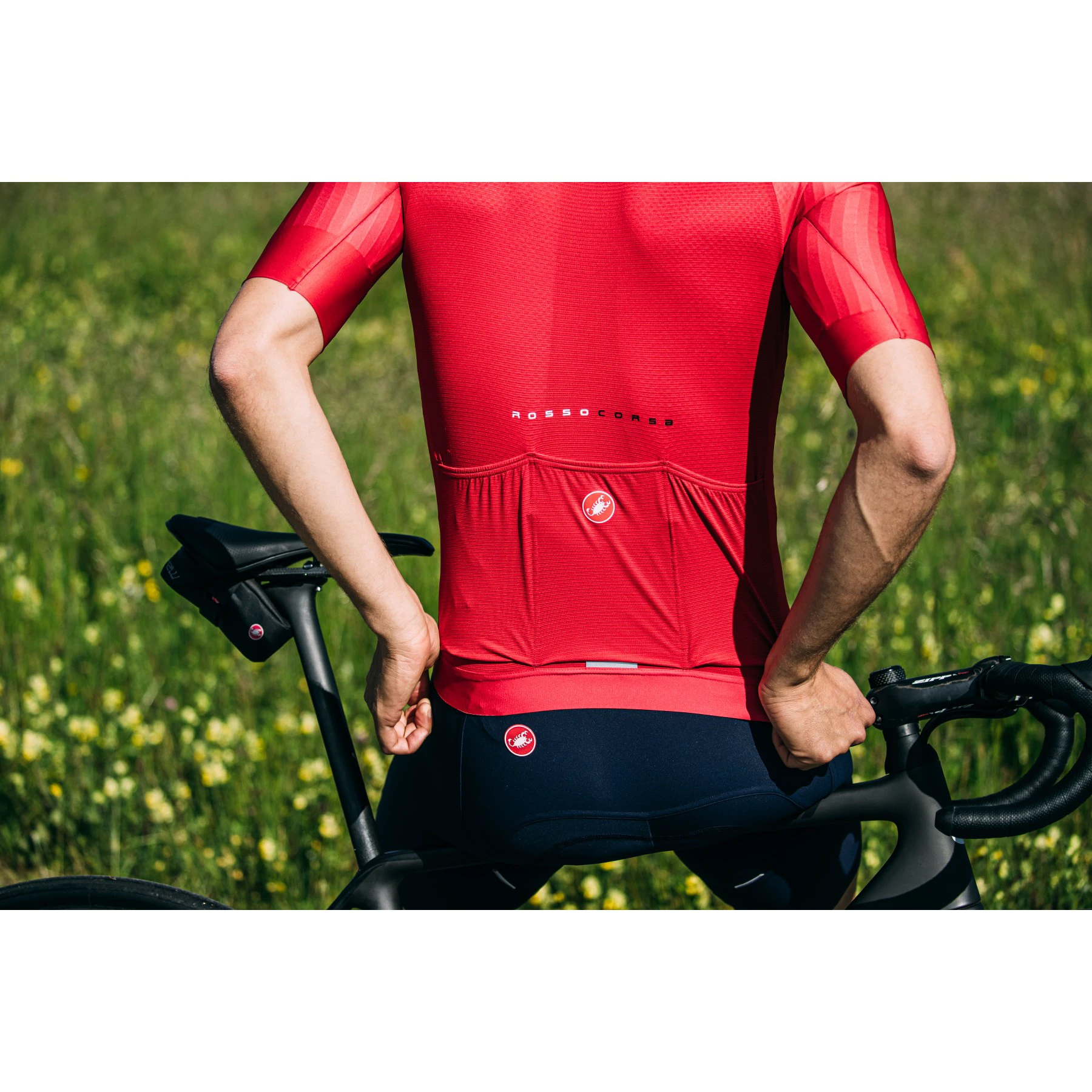 14. Castelli - tricou ciclism cu maneca scurta pentru barbati Aero Race 7.0 - rosu intens rich