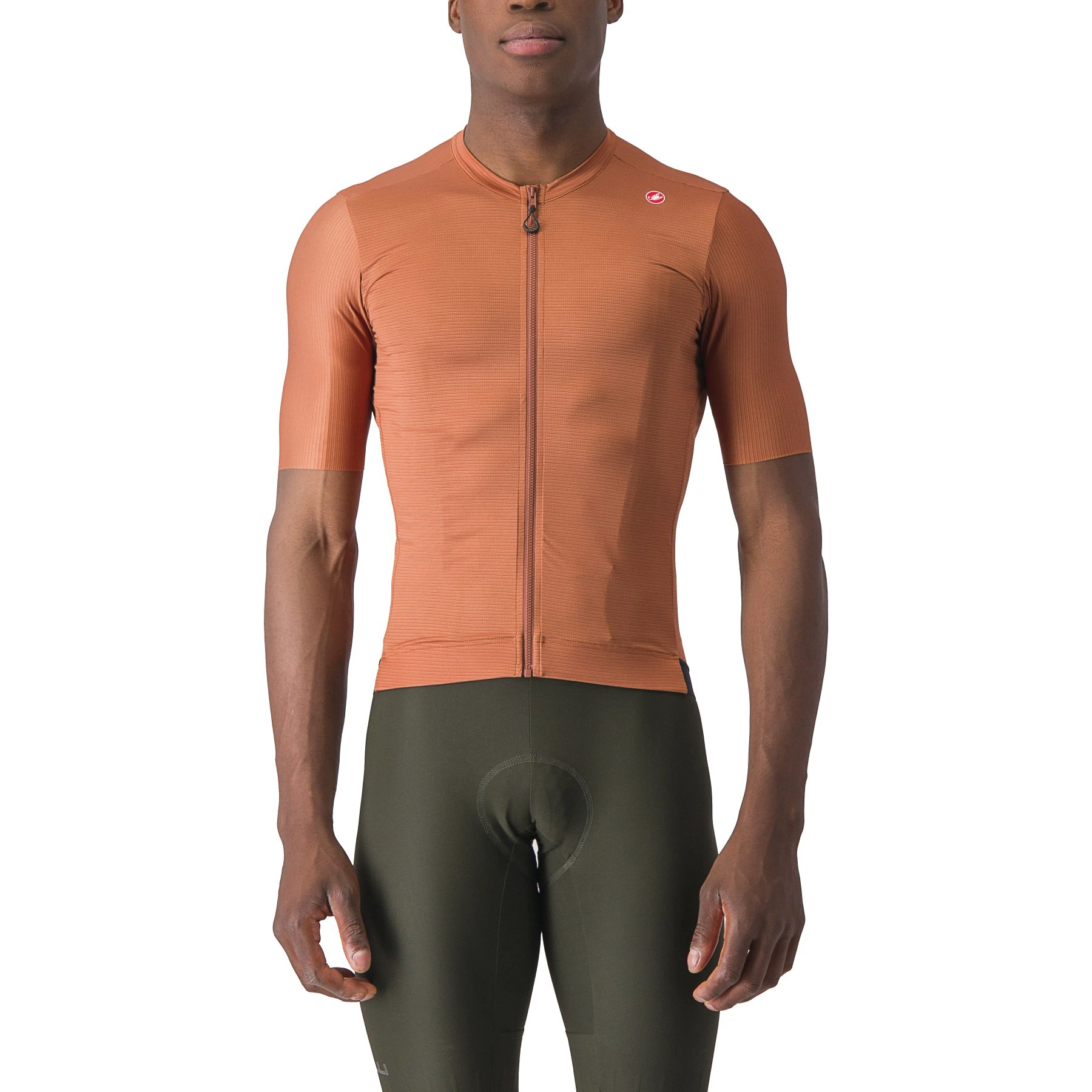 Castelli - tricou ciclism cu maneca scurta pentru barbati Espresso Jersey - maro deschis mocha gri inchis - 58800