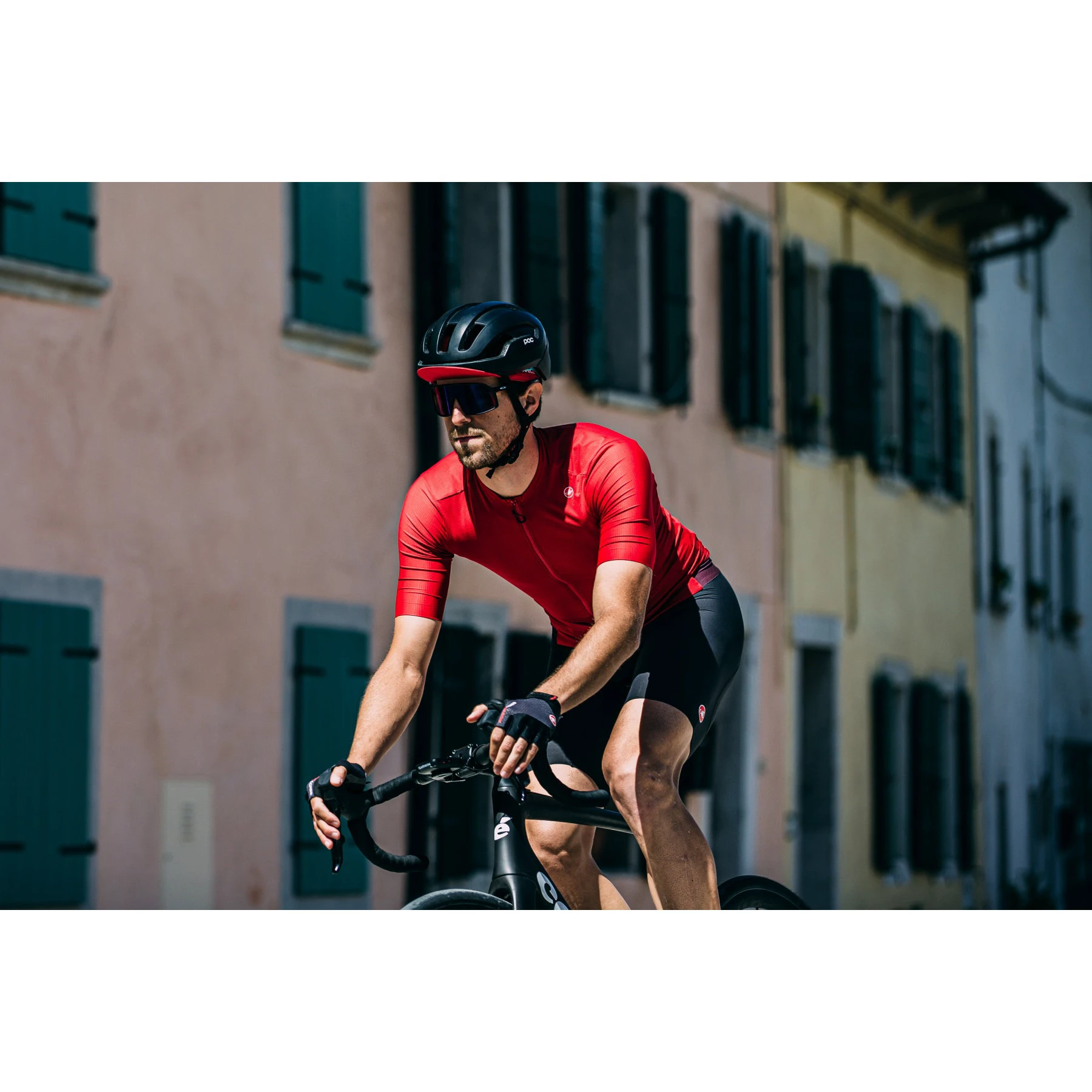 11. Castelli - tricou ciclism cu maneca scurta pentru barbati Espresso Jersey - maro deschis mocha gri inchis