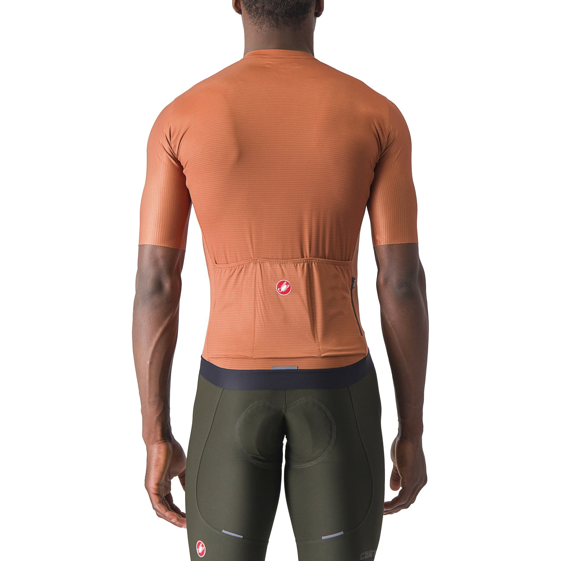 2. Castelli - tricou ciclism cu maneca scurta pentru barbati Espresso Jersey - maro deschis mocha gri inchis