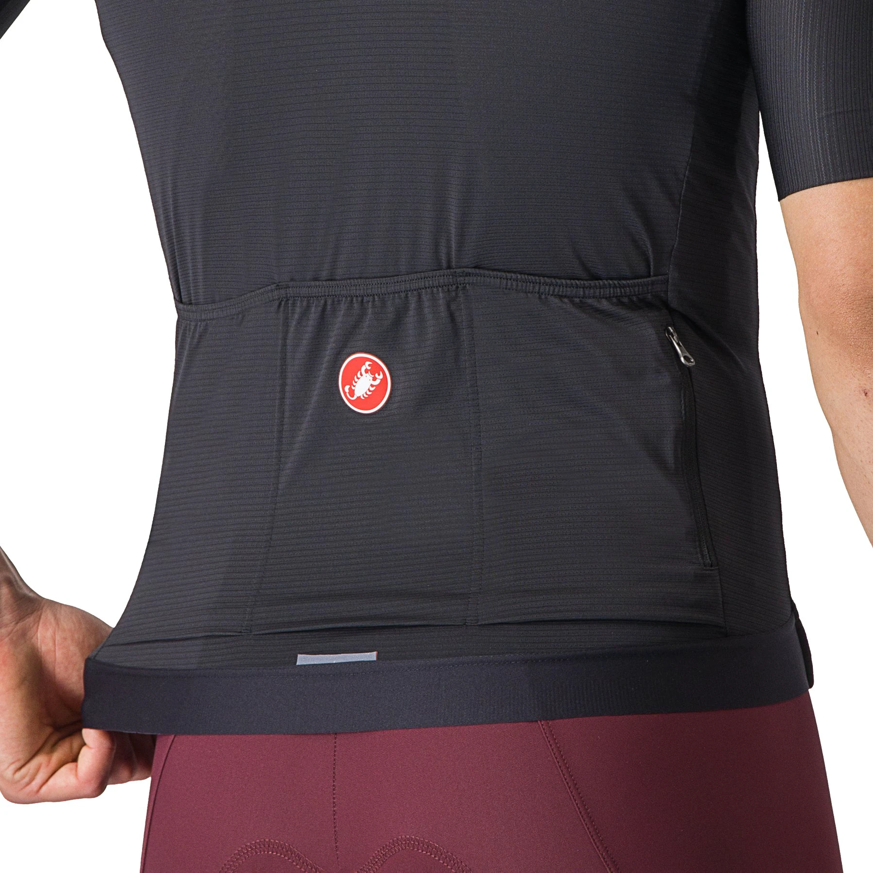 7. Castelli - tricou ciclism cu maneca scurta pentru barbati Espresso Jersey - negru