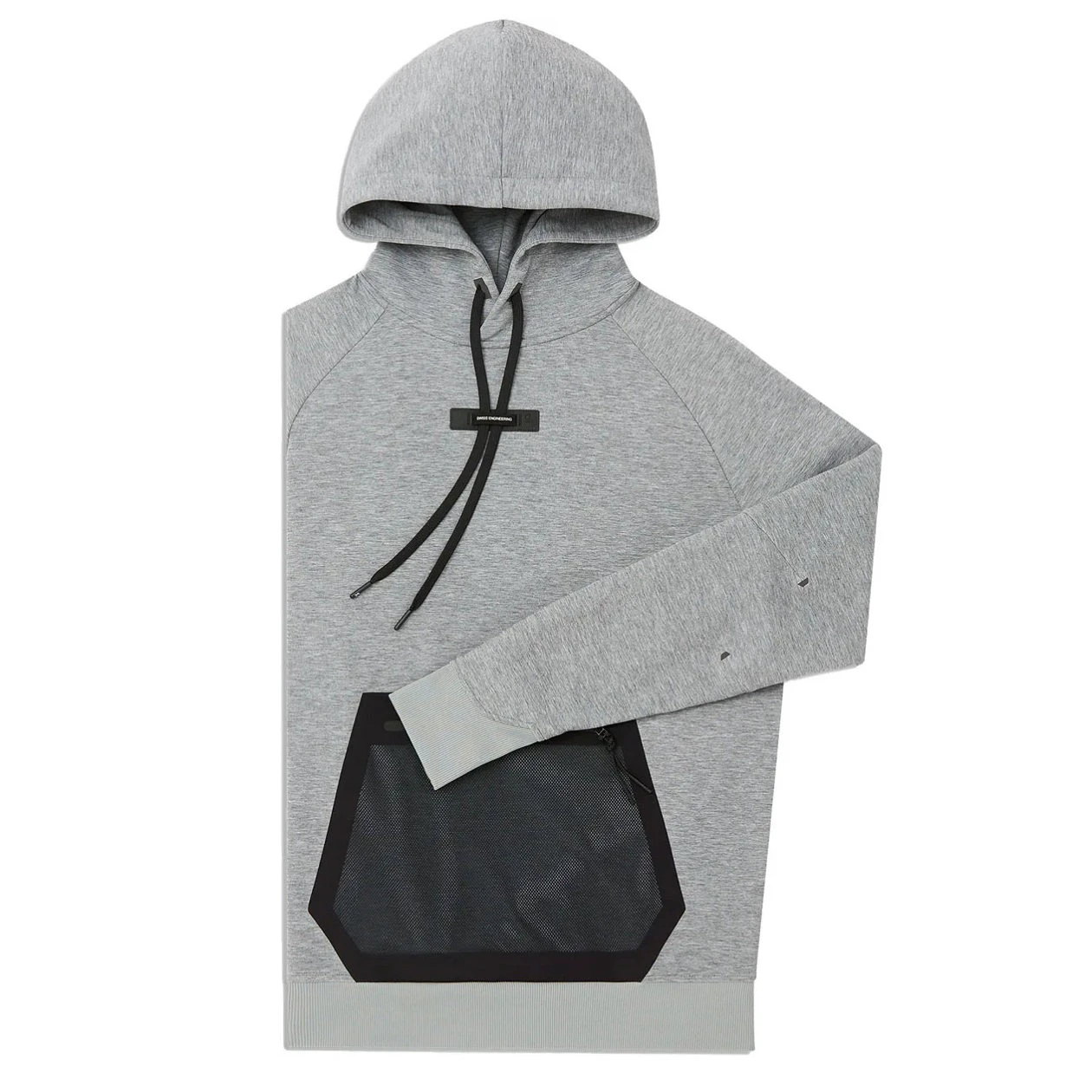 1. On Cloud - hanorac sport pentru barbati On new Hoodie - gri deschis negru