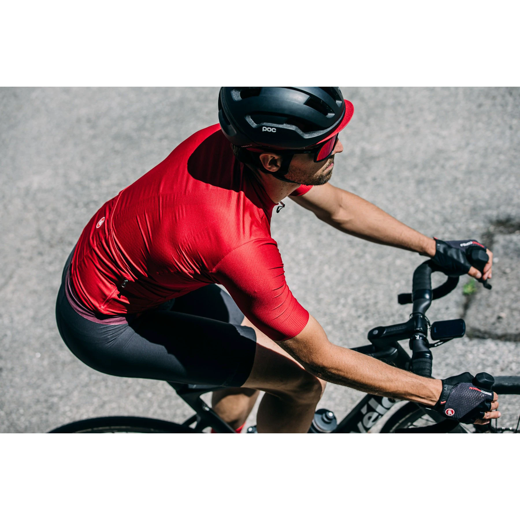 13. Castelli - tricou ciclism cu maneca scurta pentru barbati Espresso Jersey - albastru inchis indigo