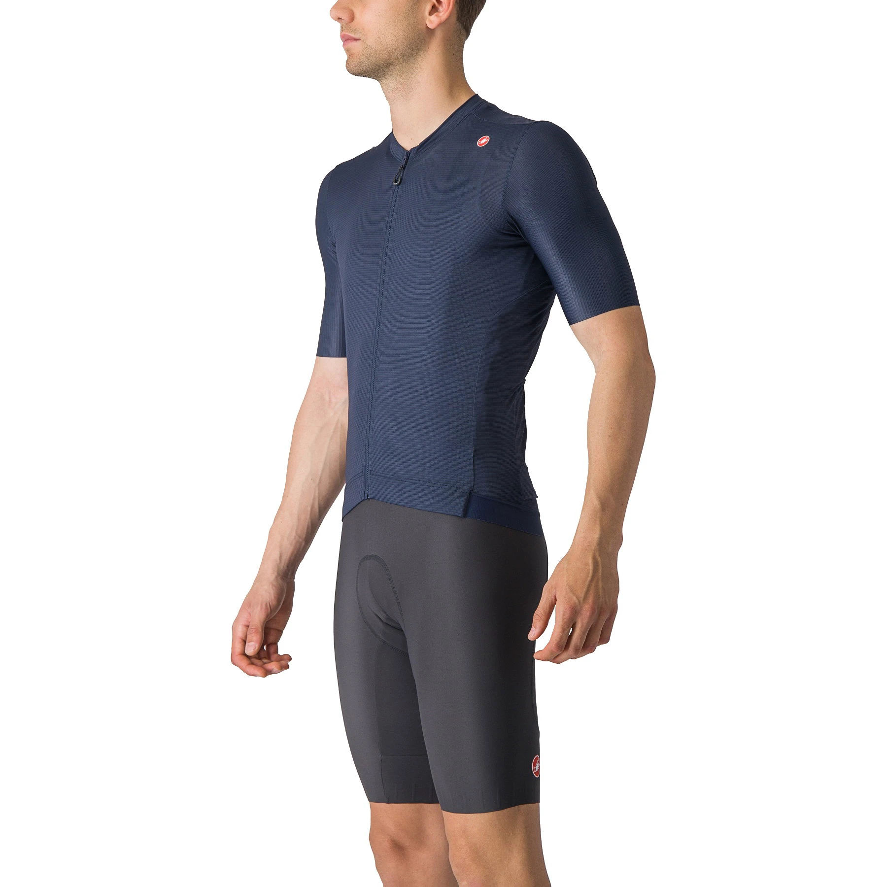 3. Castelli - tricou ciclism cu maneca scurta pentru barbati Espresso Jersey - albastru inchis indigo
