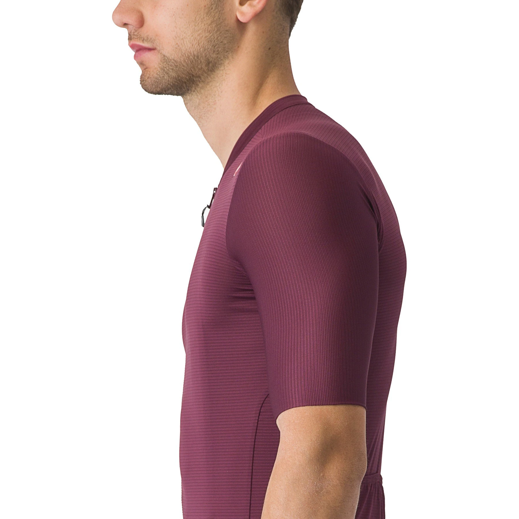 5. Castelli - tricou ciclism cu maneca scurta pentru barbati Espresso Jersey - visiniu bordo