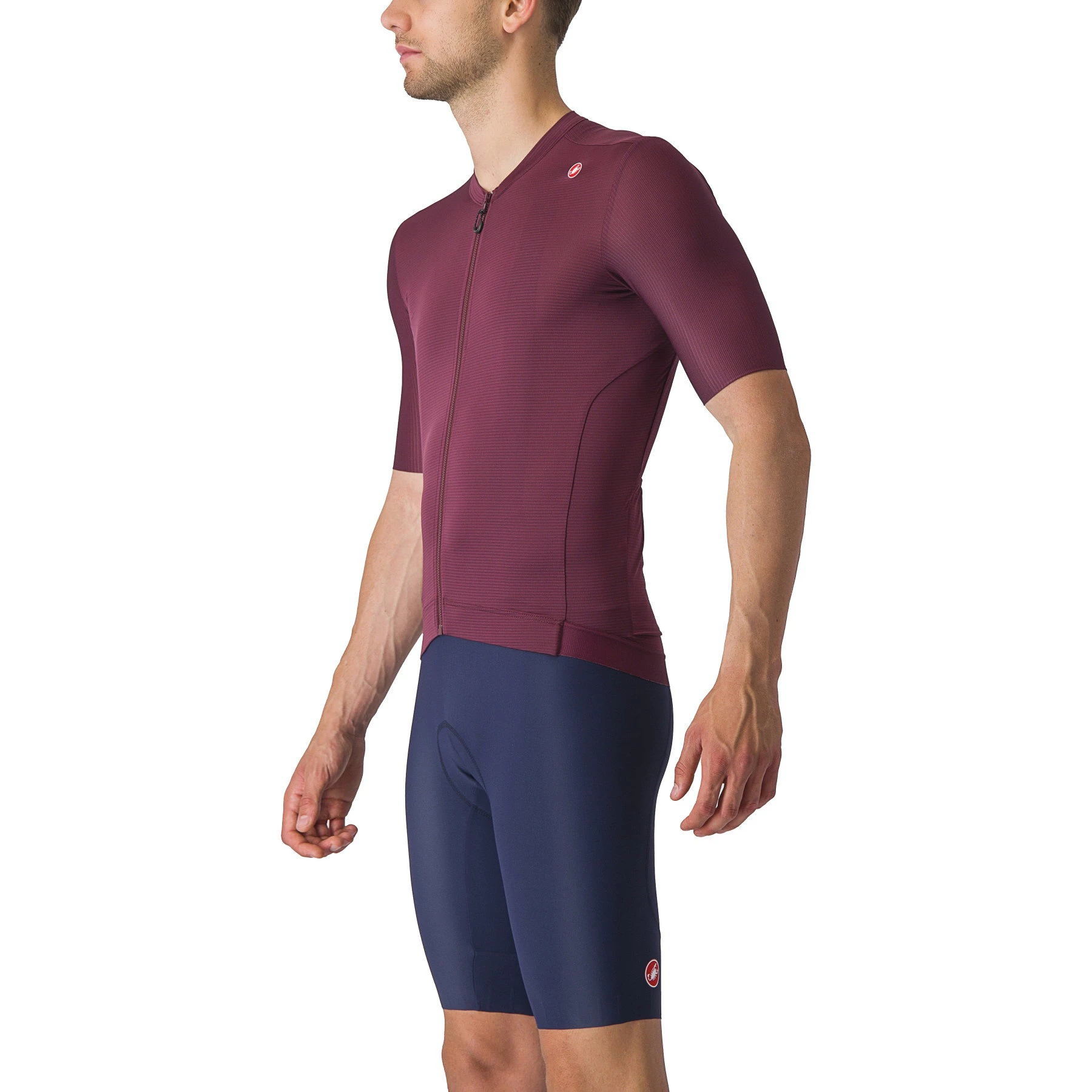 3. Castelli - tricou ciclism cu maneca scurta pentru barbati Espresso Jersey - visiniu bordo