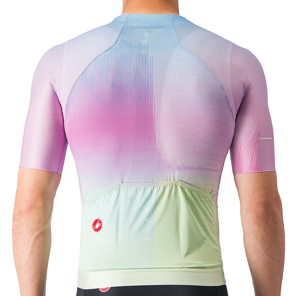 2. Castelli - tricou ciclism cu maneca scurta pentru barbati R-A/D Jersey - multicolor violet