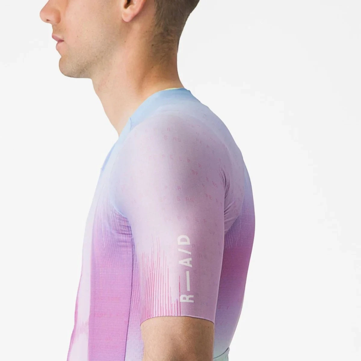 6. Castelli - tricou ciclism cu maneca scurta pentru barbati R-A/D Jersey - multicolor violet