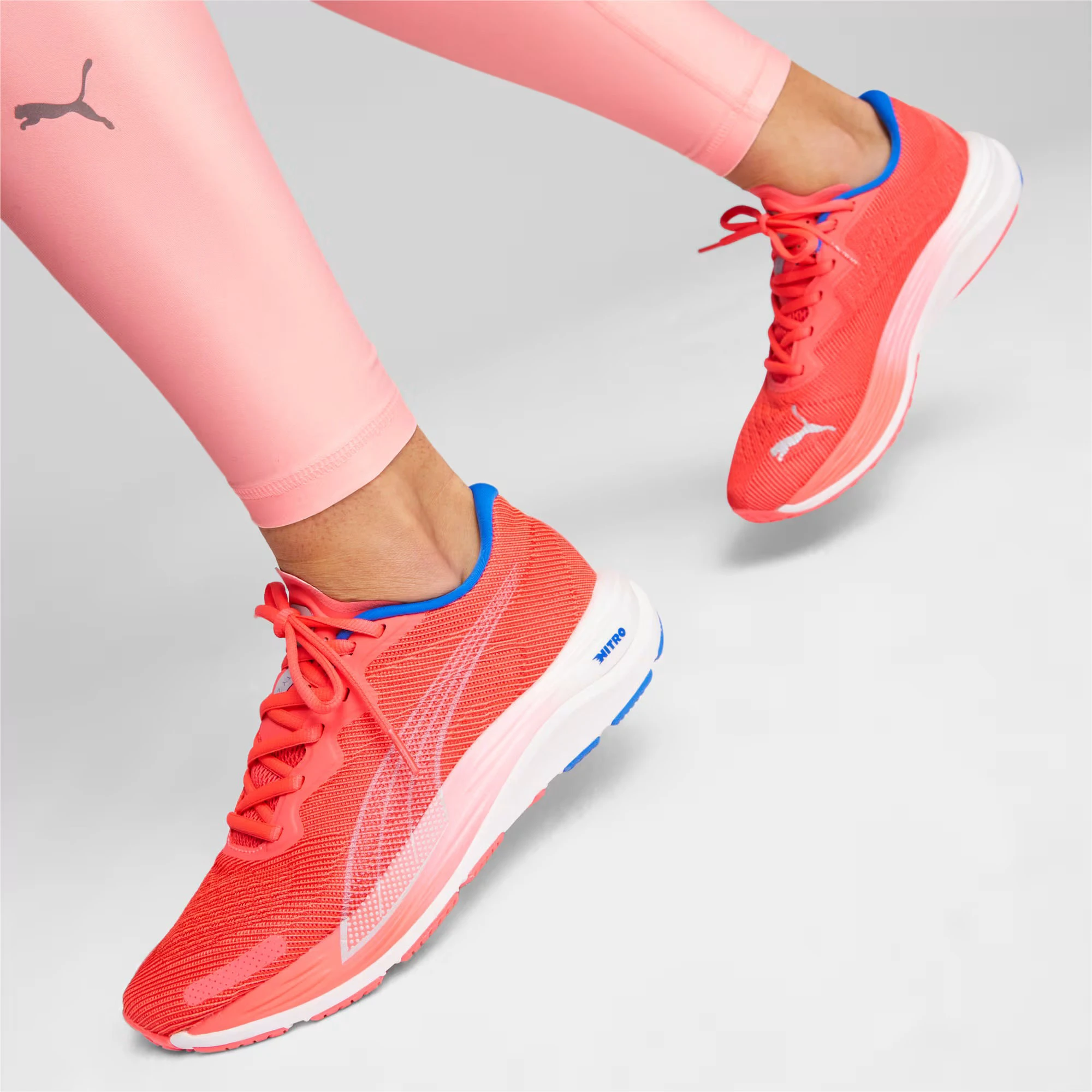 7. Puma - pantofi alergare pentru femei Velocity Nitro 2 - portocaliu Orhidee alb albastru Ultra